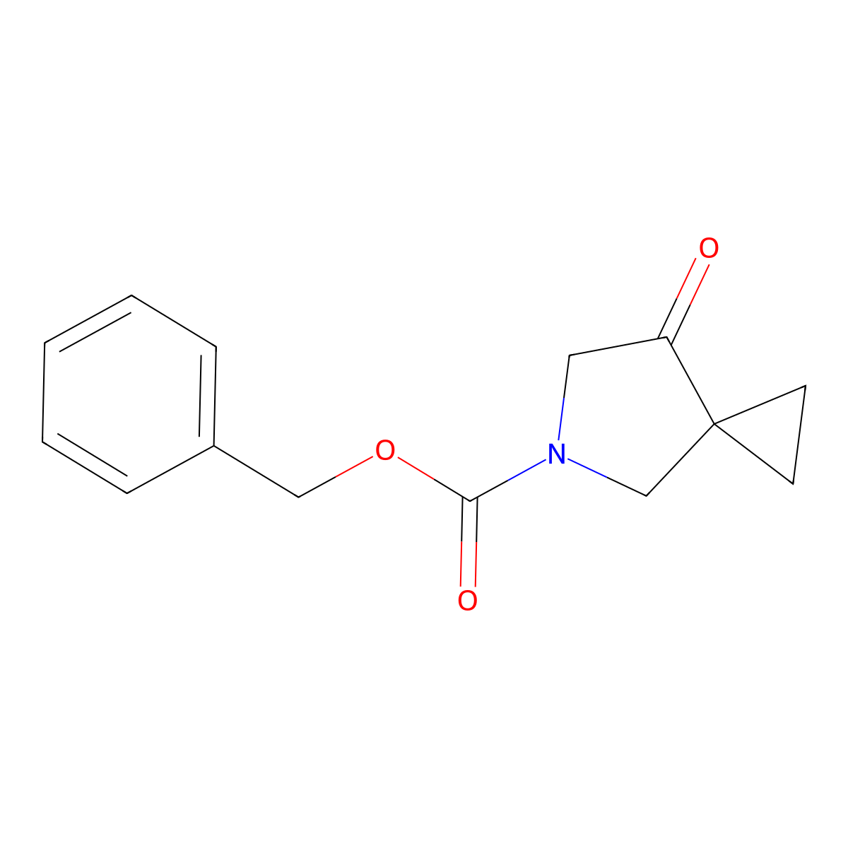 Benzyl 7-oxo-5-azaspiro[2.4]heptane-5-carboxylate molecular structure, CAS 400841-10-3