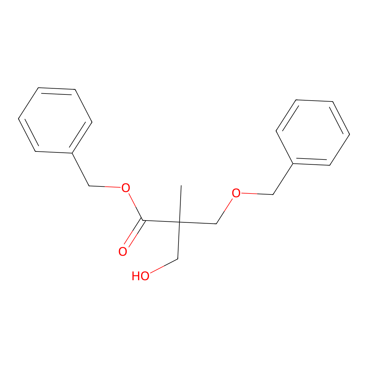 Benzyl 2-benzyloxymethyl-2-hydroxymethyl-propionate molecular structure, CAS 400853-22-7
