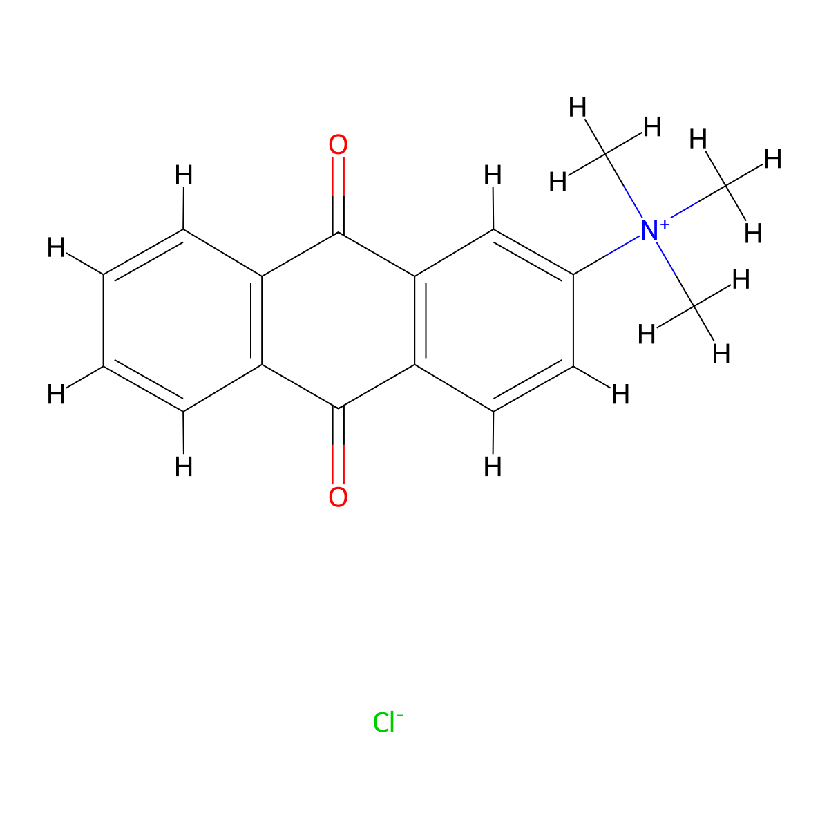 (9,10-Dioxoanthracen-2-yl)-trimethylazanium;chloride molecular structure, CAS 400853-24-9
