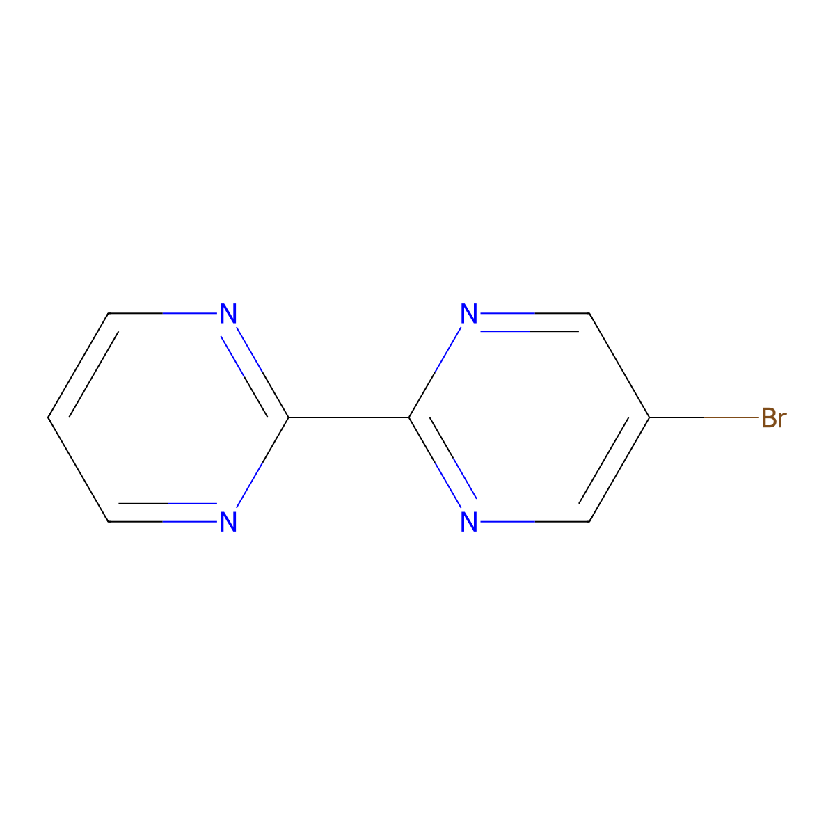 5-Bromo-2-(pyrimidin-2-yl)pyrimidine molecular structure, CAS 400859-08-7