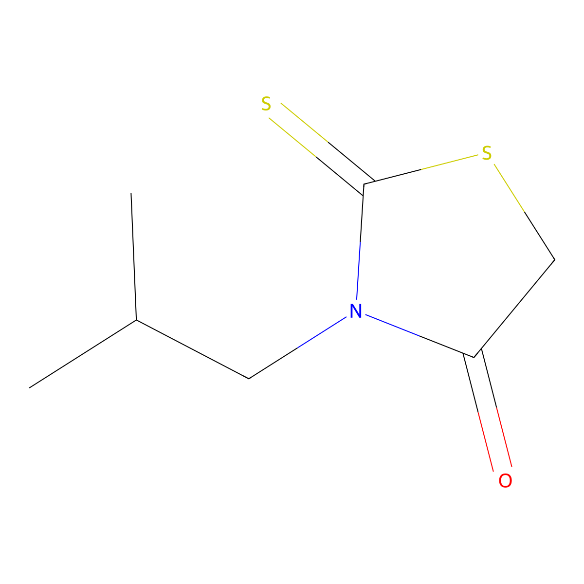 3-(2-Methylpropyl)-2-sulfanylidene-1,3-thiazolidin-4-one molecular structure, CAS 40086-02-0