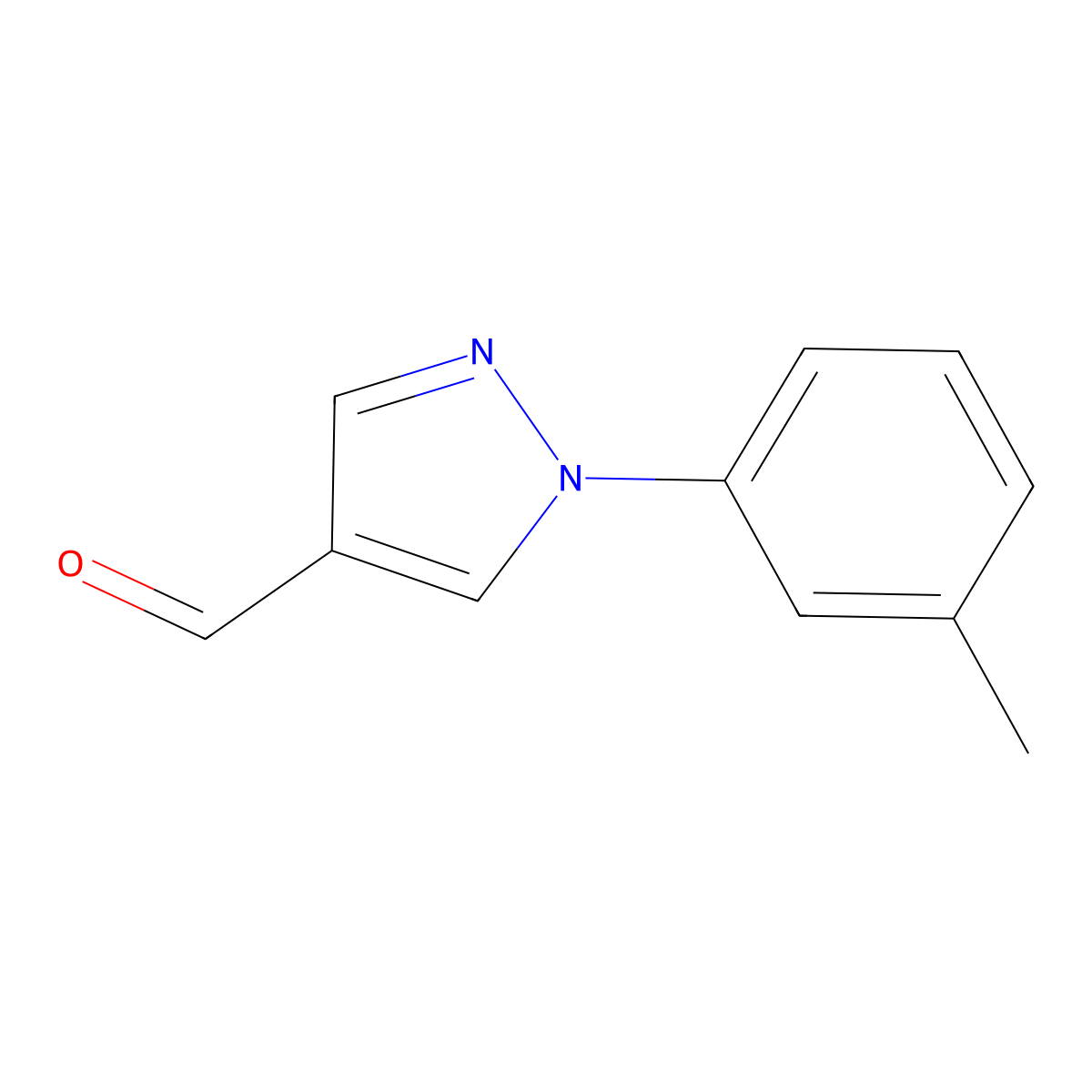 1-(3-methylphenyl)-1H-pyrazole-4-carbaldehyde molecular structure, CAS 400876-64-4