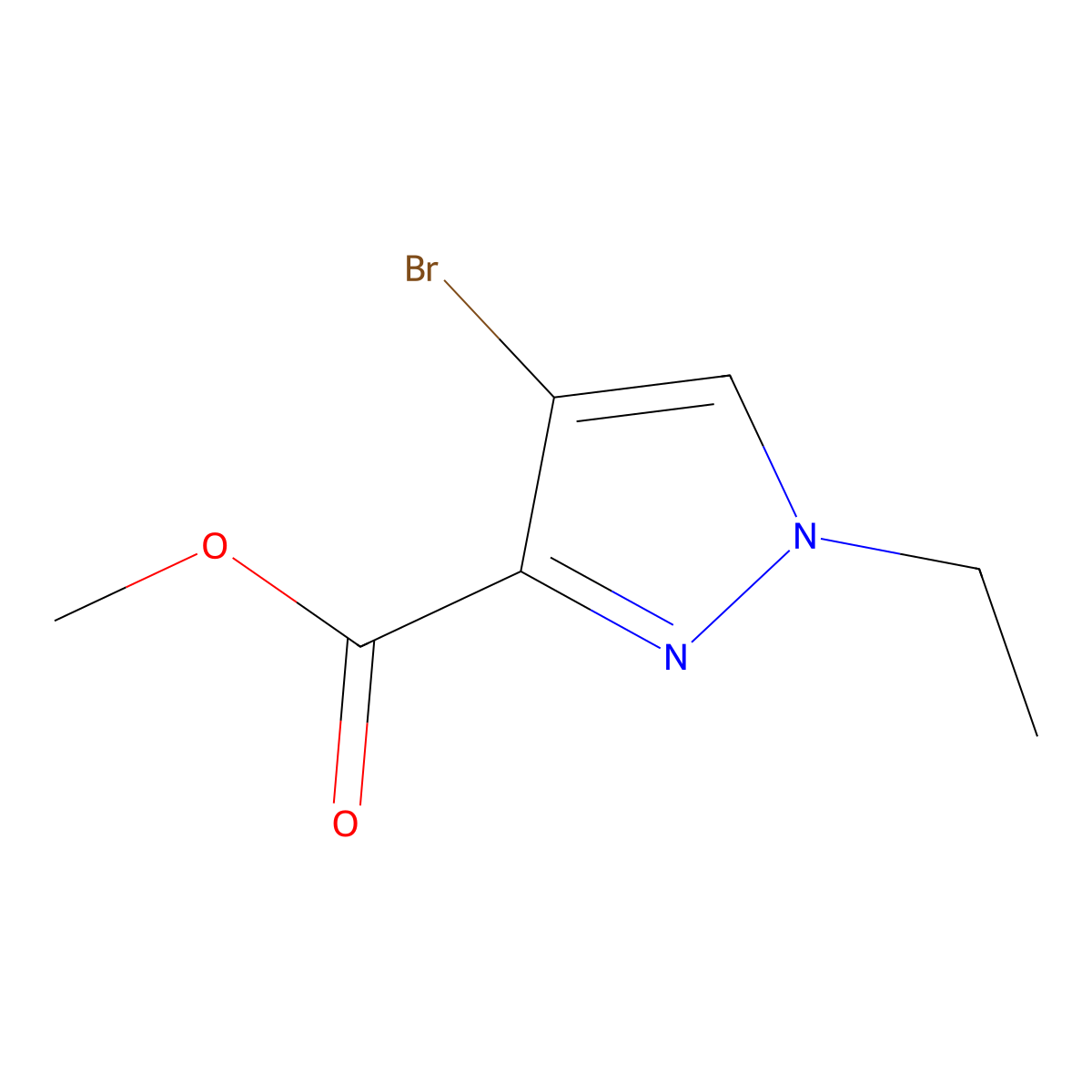 methyl 4-bromo-1-ethyl-1H-pyrazole-3-carboxylate molecular structure, CAS 400877-58-9