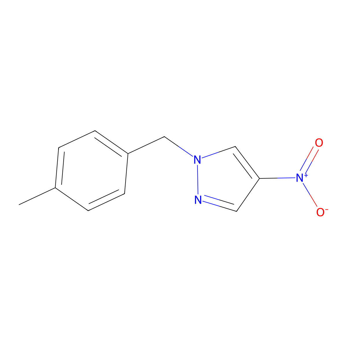 1-((4-Methylphenyl)methyl)-4-nitro-1H-pyrazole molecular structure, CAS 400877-60-3