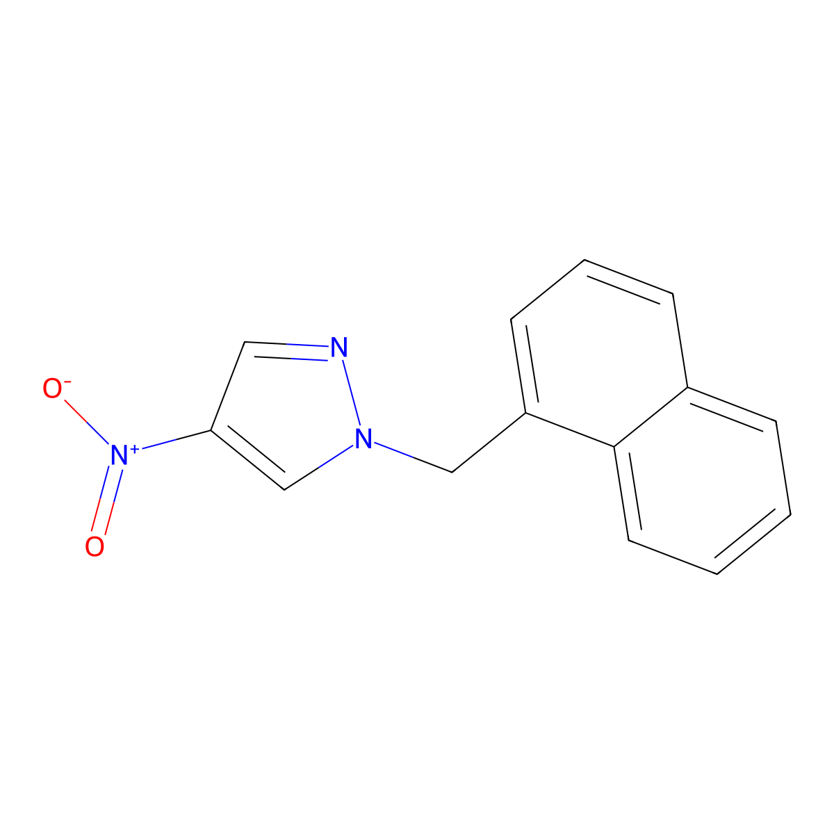 1-(naphthalen-1-ylmethyl)-4-nitro-1H-pyrazole molecular structure, CAS 400877-61-4