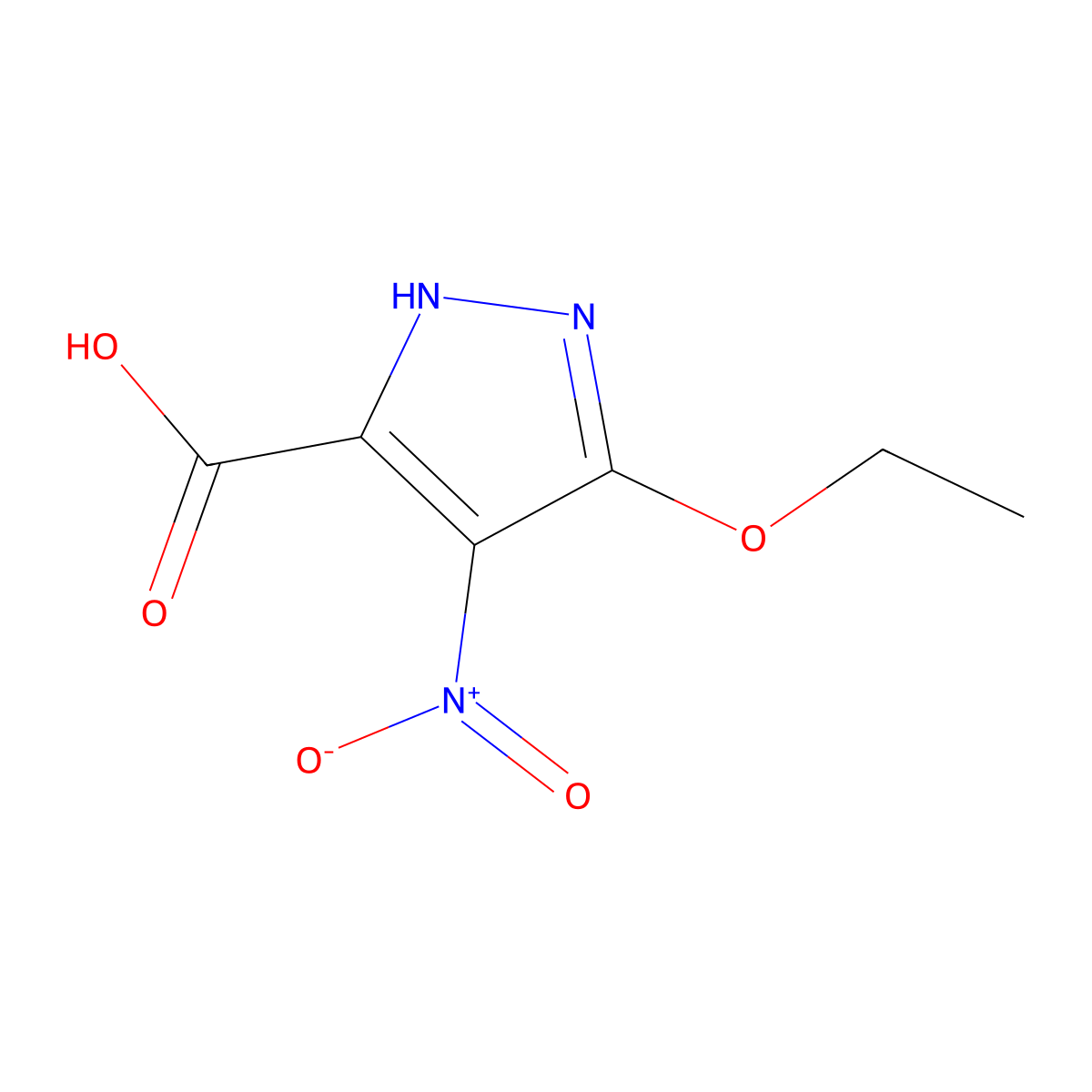 3-Ethoxy-4-nitro-1H-pyrazole-5-carboxylic acid molecular structure, CAS 400878-02-6