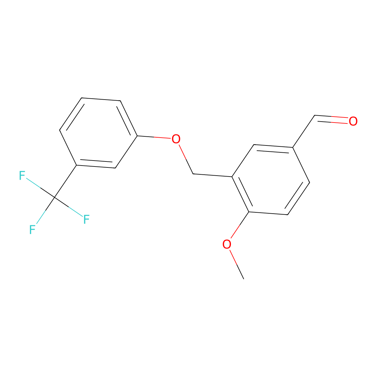 4-Methoxy-3-{[3-(trifluoromethyl)phenoxy]methyl}benzaldehyde molecular structure, CAS 400878-05-9