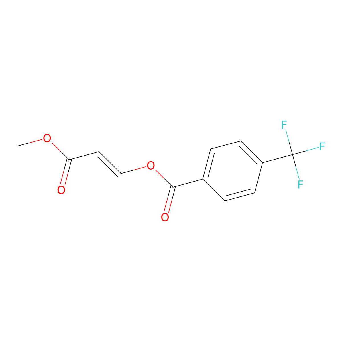 3-Methoxy-3-oxo-1-propenyl 4-(trifluoromethyl)benzenecarboxylate molecular structure, CAS 400878-21-9
