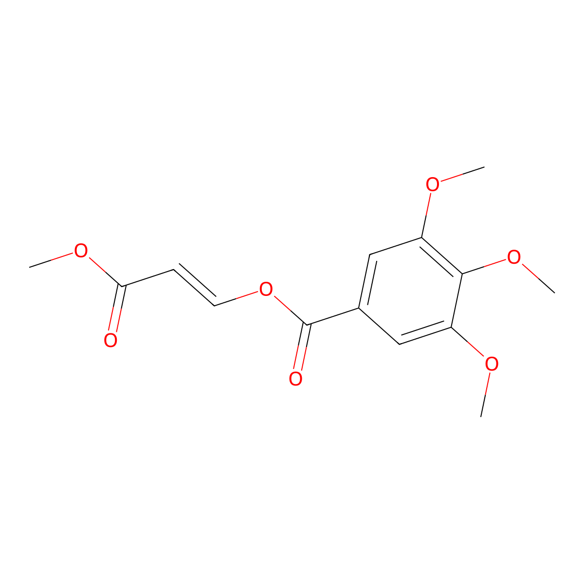 [(E)-3-methoxy-3-oxoprop-1-enyl] 3,4,5-trimethoxybenzoate molecular structure, CAS 400878-22-0
