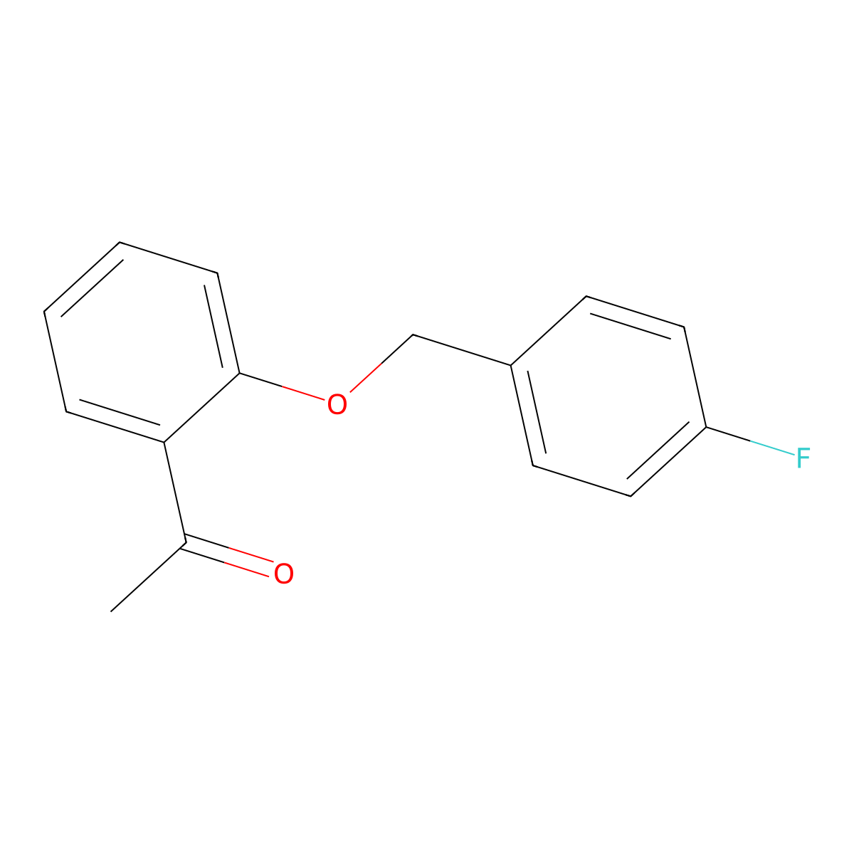 1-(2-((4-Fluorophenyl)methoxy)phenyl)ethanone molecular structure, CAS 400878-24-2