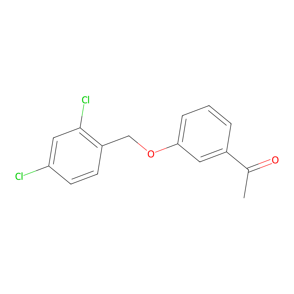 1-{3-[(2,4-Dichlorobenzyl)oxy]phenyl}-1-ethanone molecular structure, CAS 400878-28-6