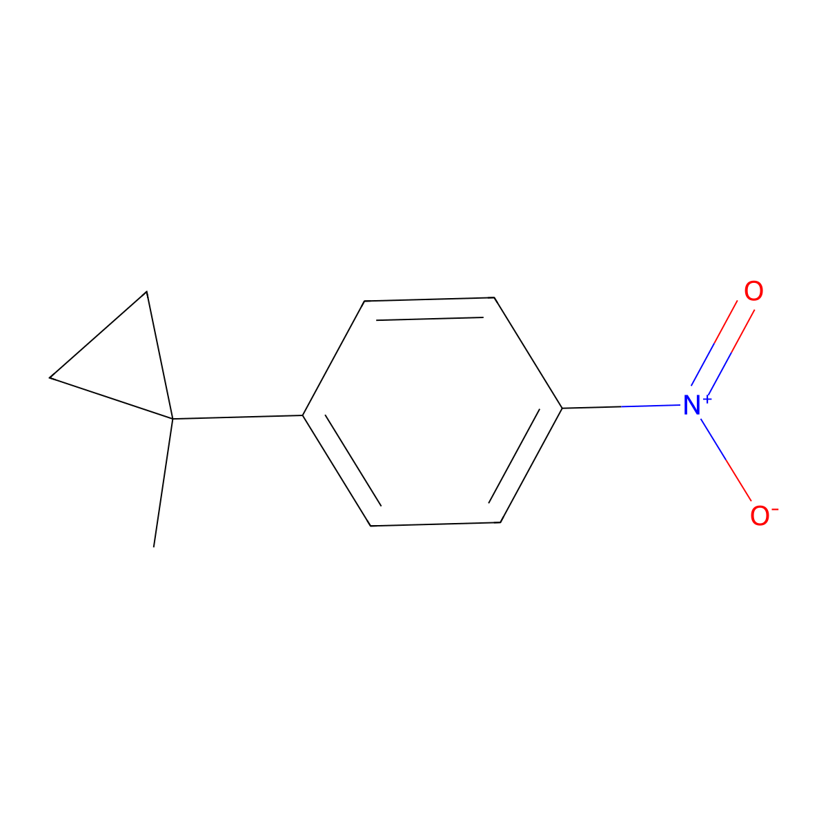 1-(1-Methylcyclopropyl)-4-nitrobenzene molecular structure, CAS 40088-88-8