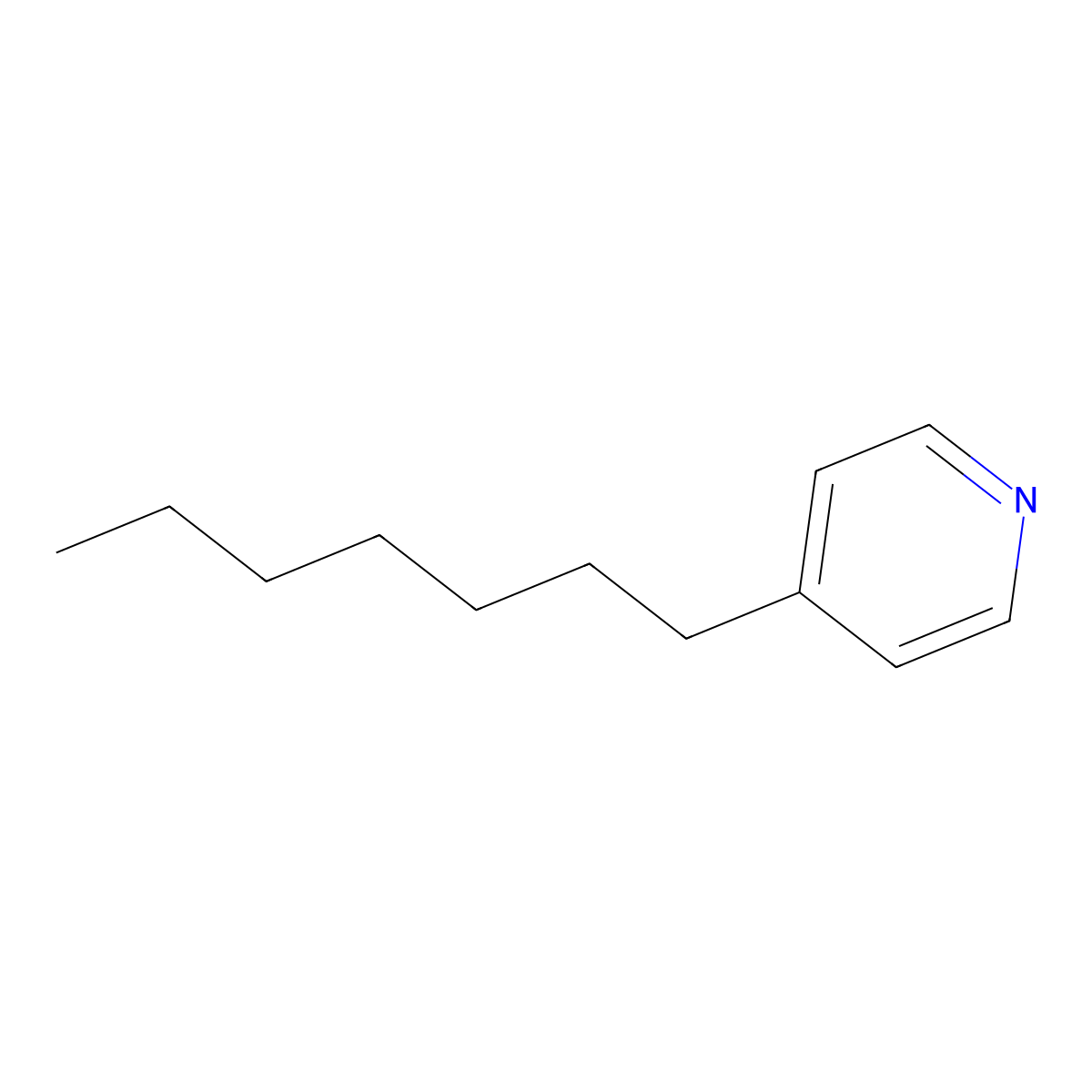 4-Heptylpyridine molecular structure, CAS 40089-90-5