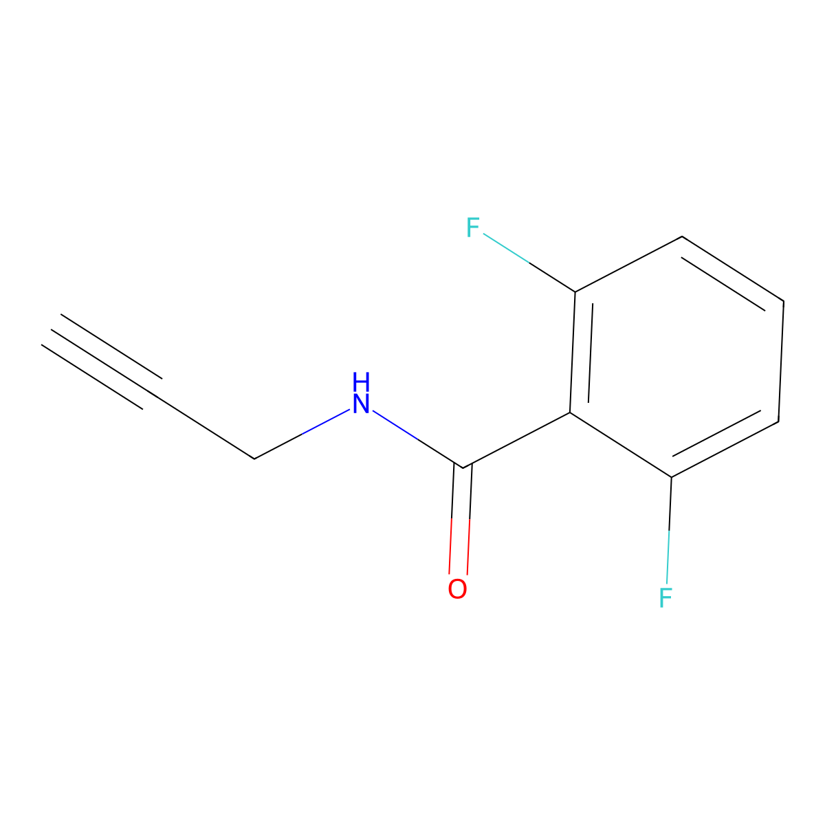 2,6-Difluoro-N-(prop-2-yn-1-yl)benzamide molecular structure, CAS 400890-14-4