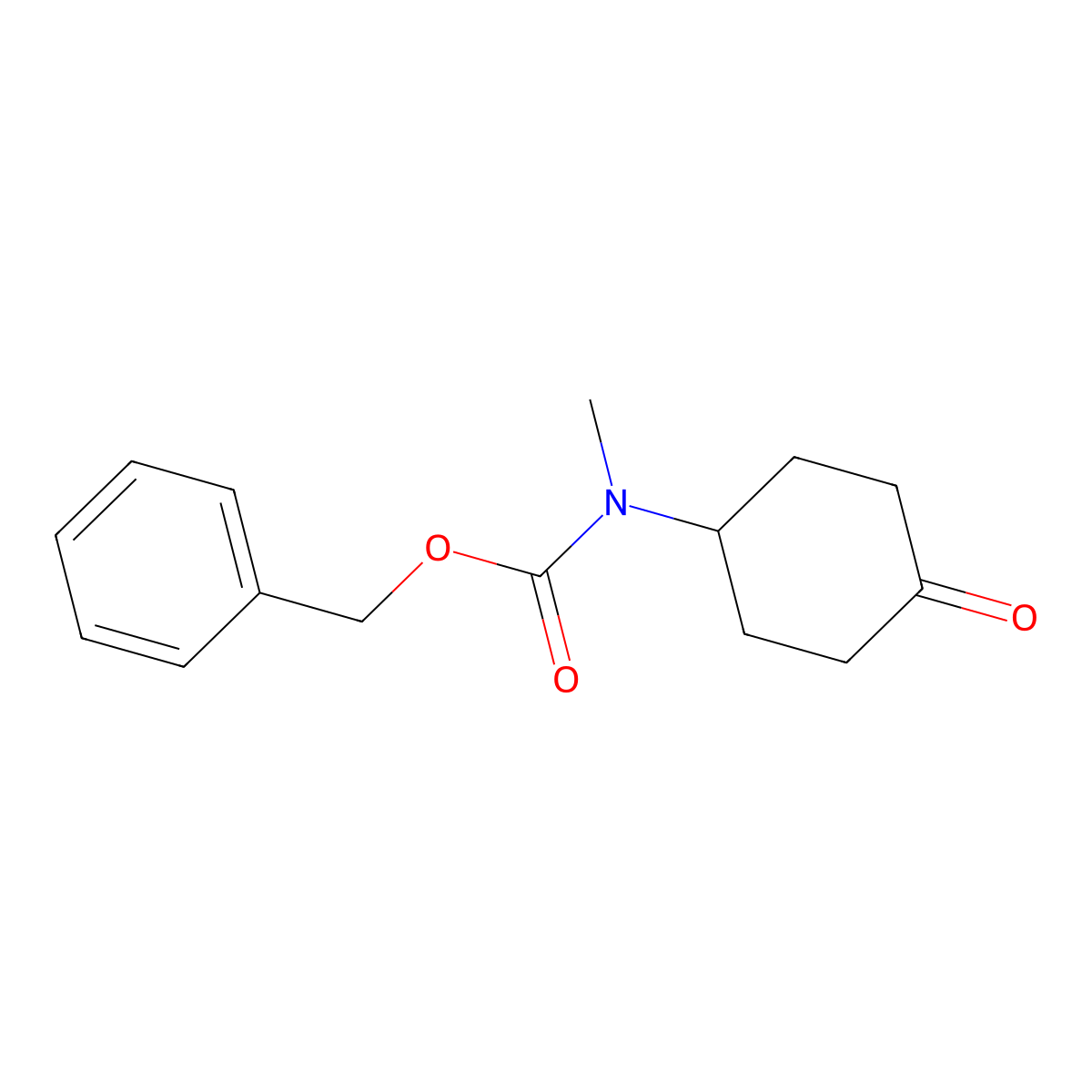 Benzyl methyl4-oxocyclohexylcarbamate molecular structure, CAS 400899-75-4