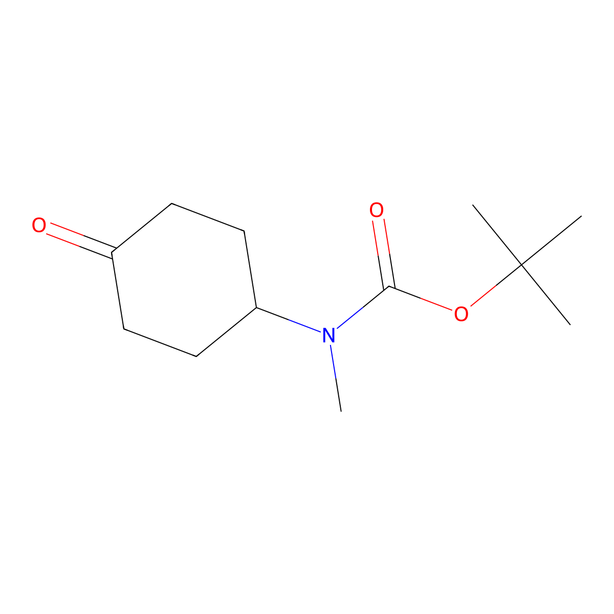 tert-butyl N-methyl-N-(4-oxocyclohexyl)carbamate molecular structure, CAS 400899-84-5