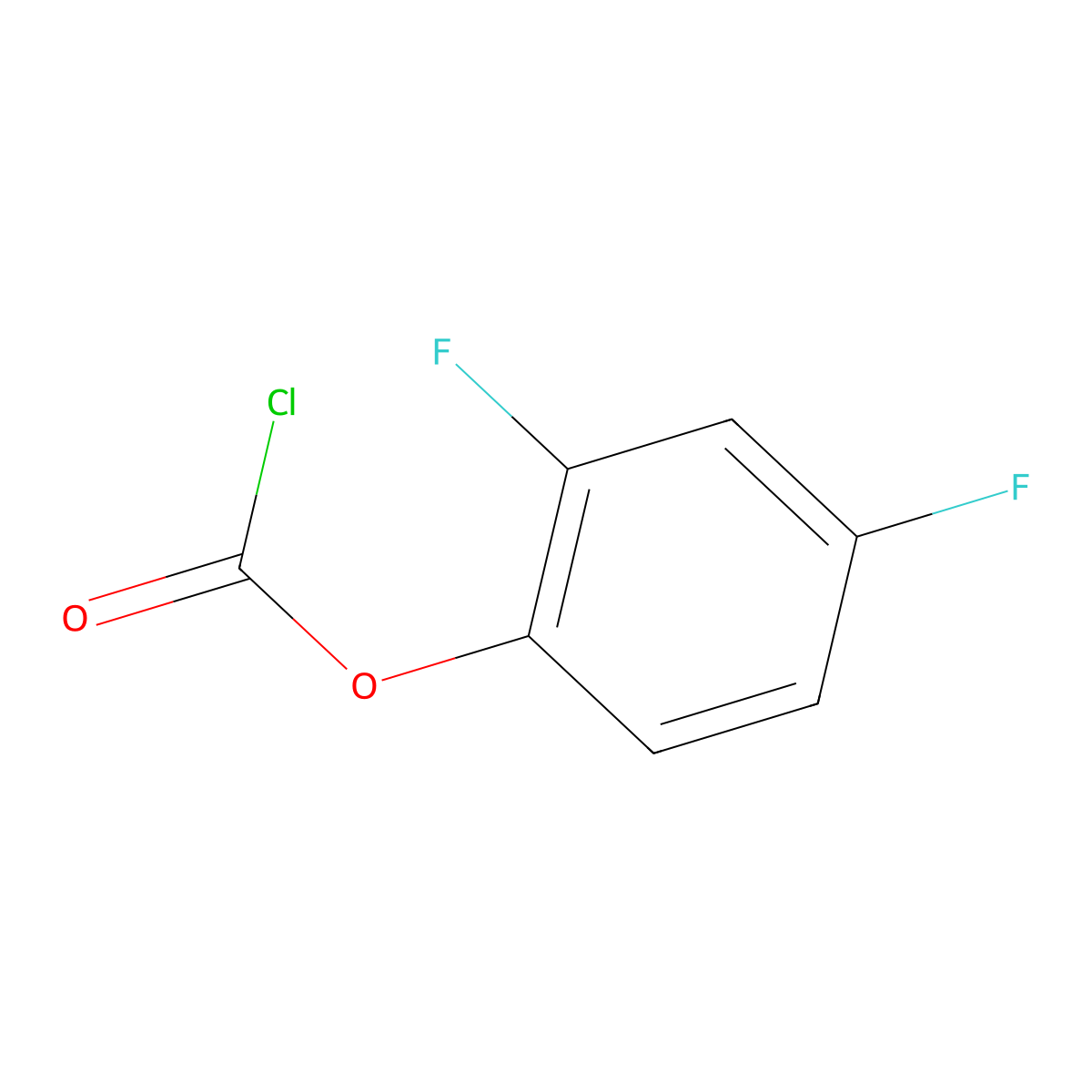 2,4-Difluorophenyl chloroformate molecular structure, CAS 400900-00-7