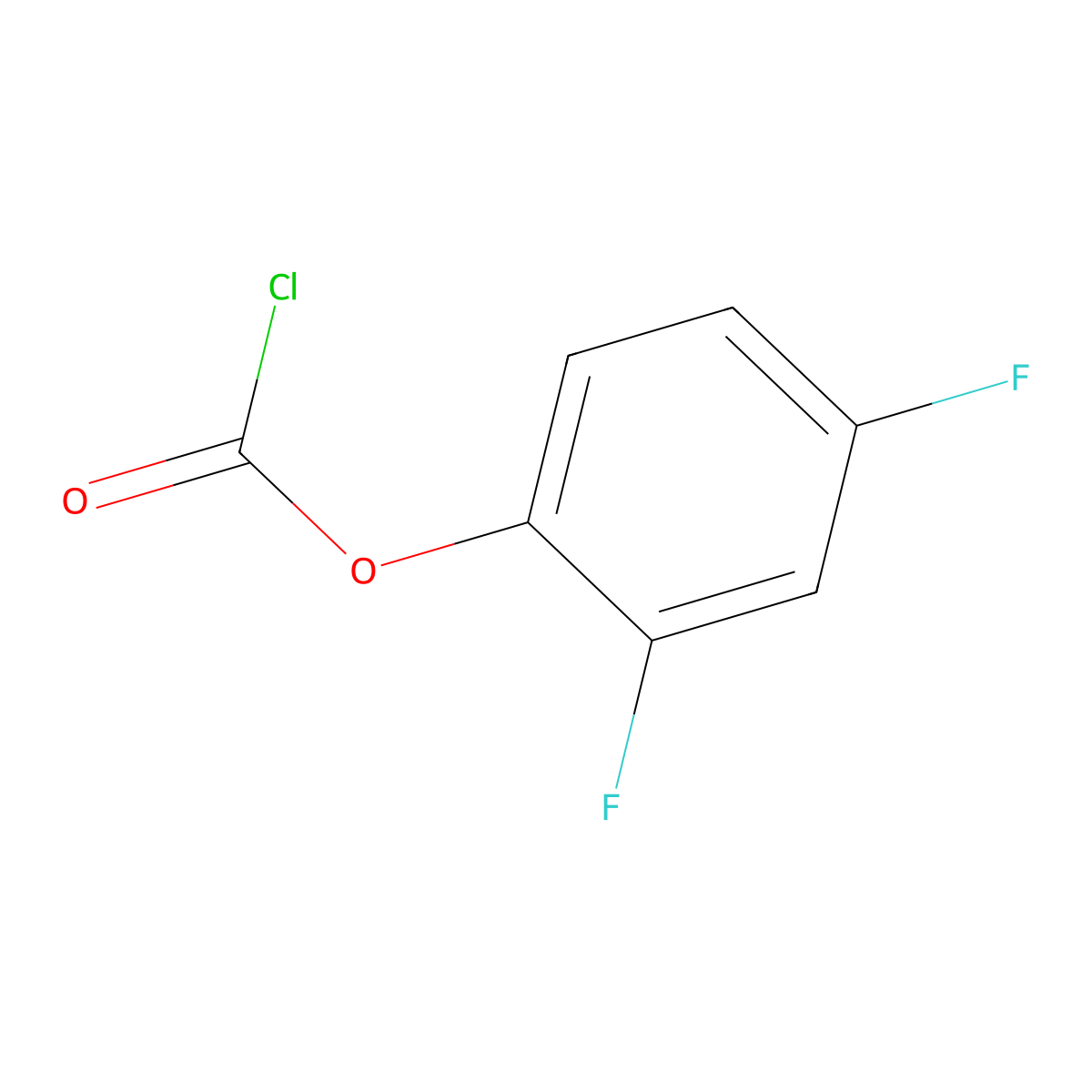 2,4-Difluorophenyl chloroformate molecular structure, CAS 400900-00-7