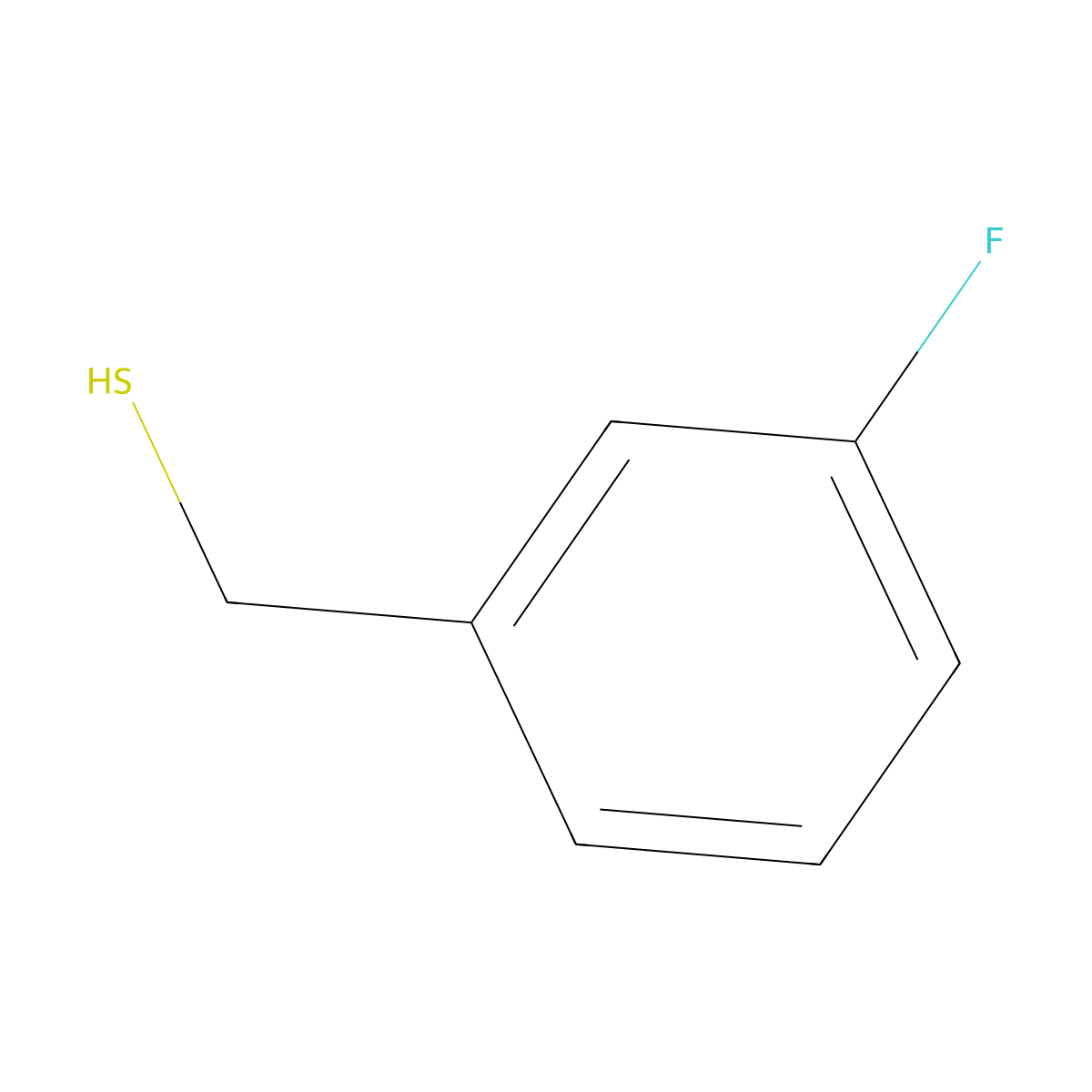 (3-Fluorophenyl)methanethiol molecular structure, CAS 40096-23-9