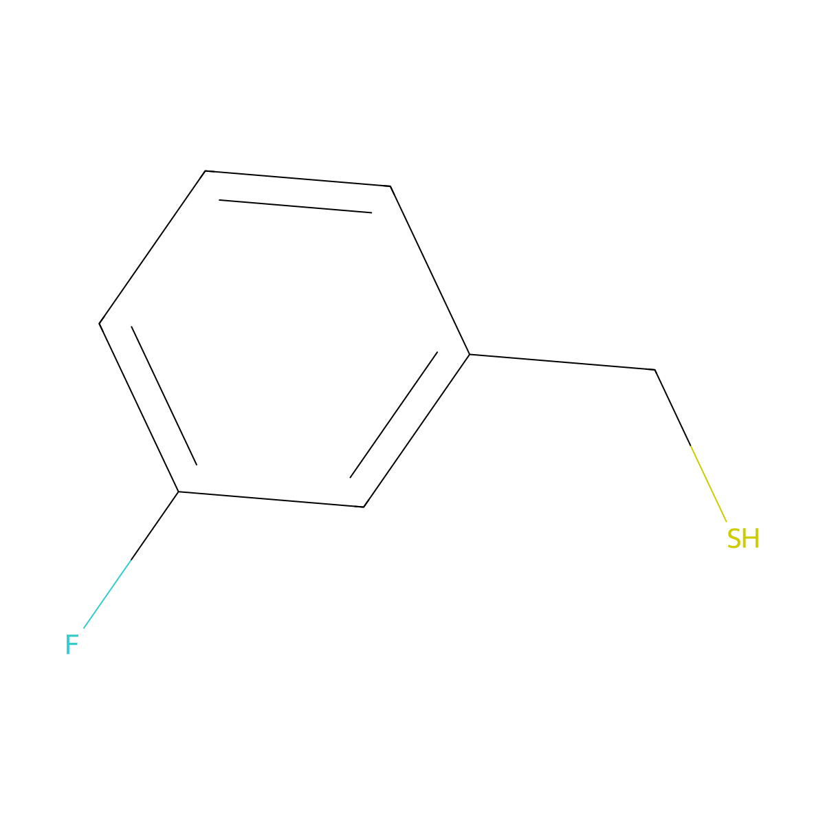 (3-Fluorophenyl)methanethiol molecular structure, CAS 40096-23-9