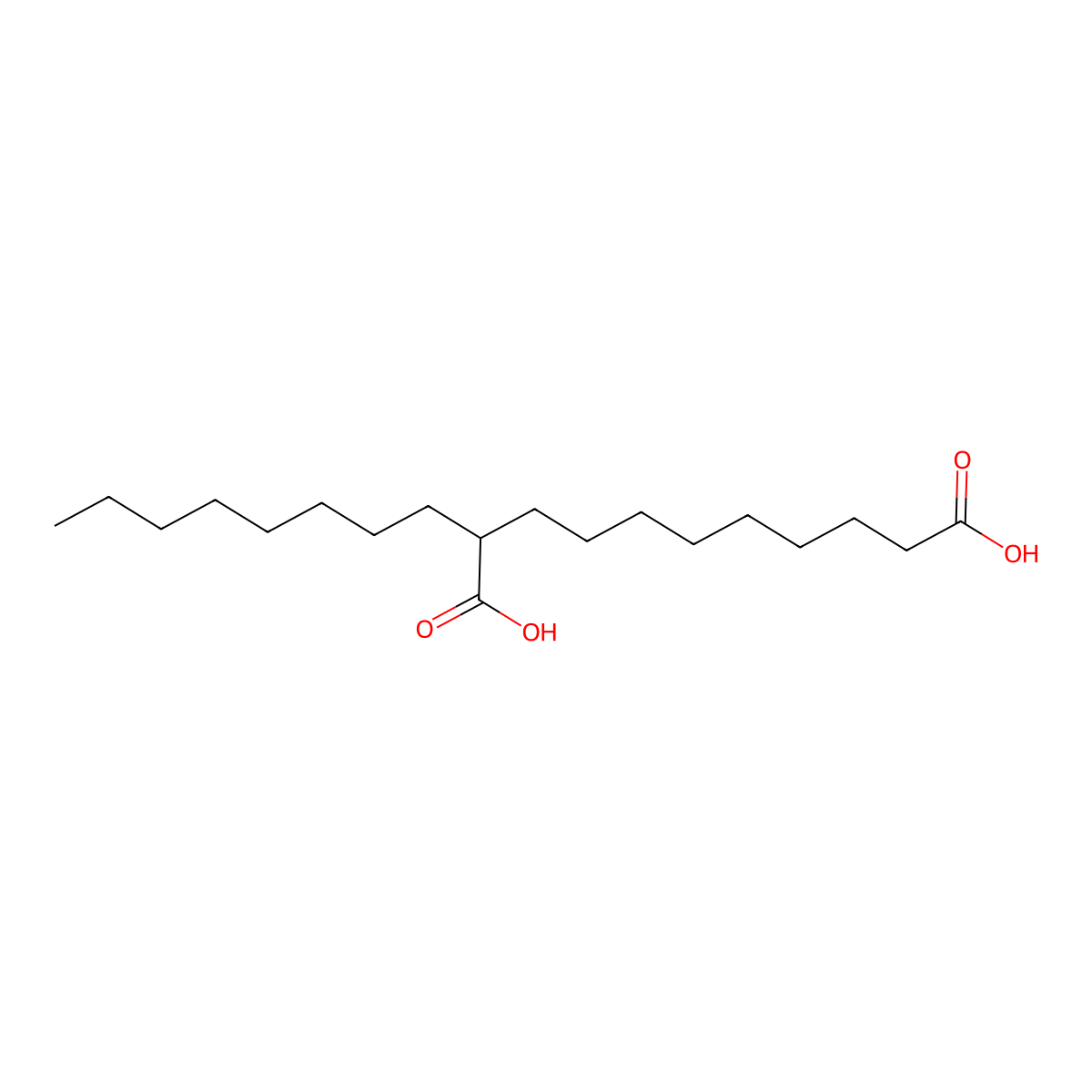 2-Octylundecanedioic acid molecular structure, CAS 40099-65-8