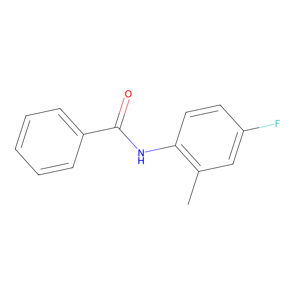 N-(4-fluoro-2-methylphenyl)benzamide molecular structure, CAS 401-25-2