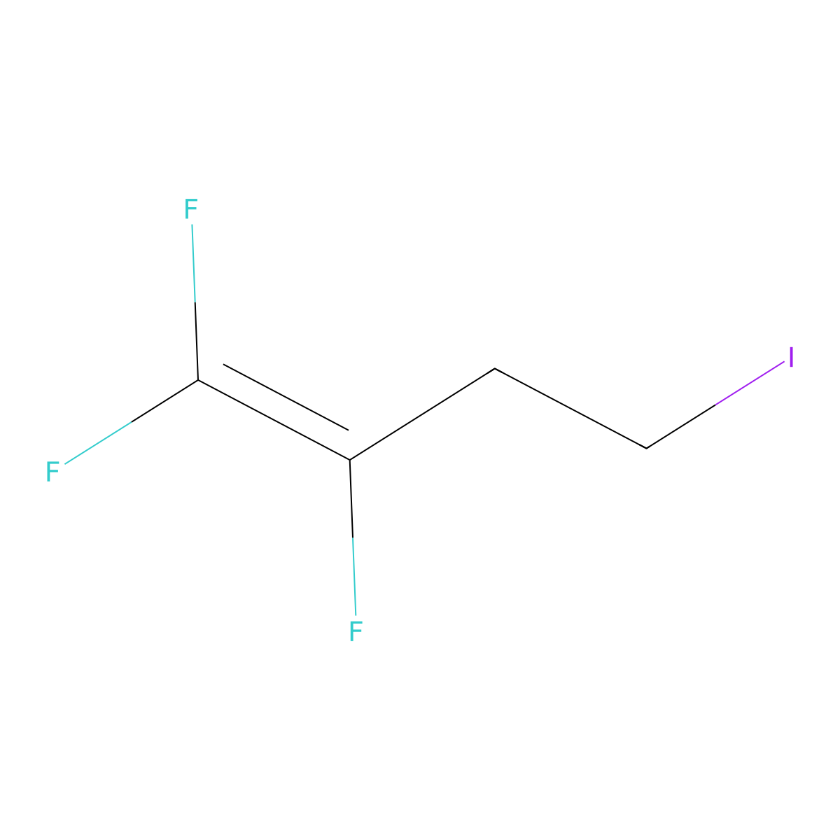 4-Iodo-1,1,2-trifluorobut-1-ene molecular structure, CAS 401-52-5