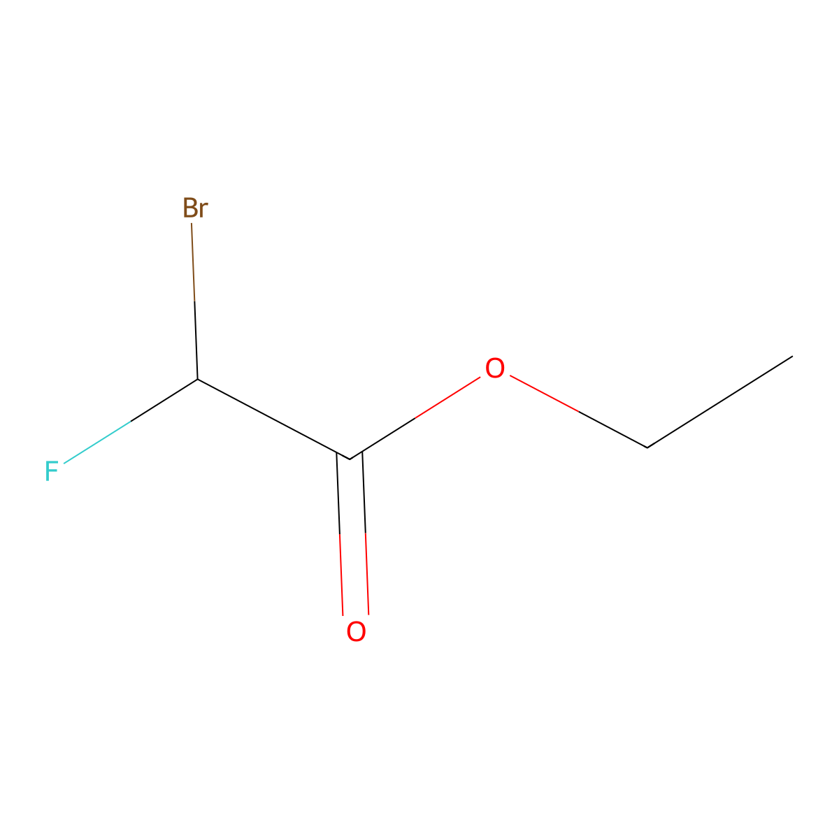 Acetic acid, 2-bromo-2-fluoro-, ethyl ester molecular structure, CAS 401-55-8