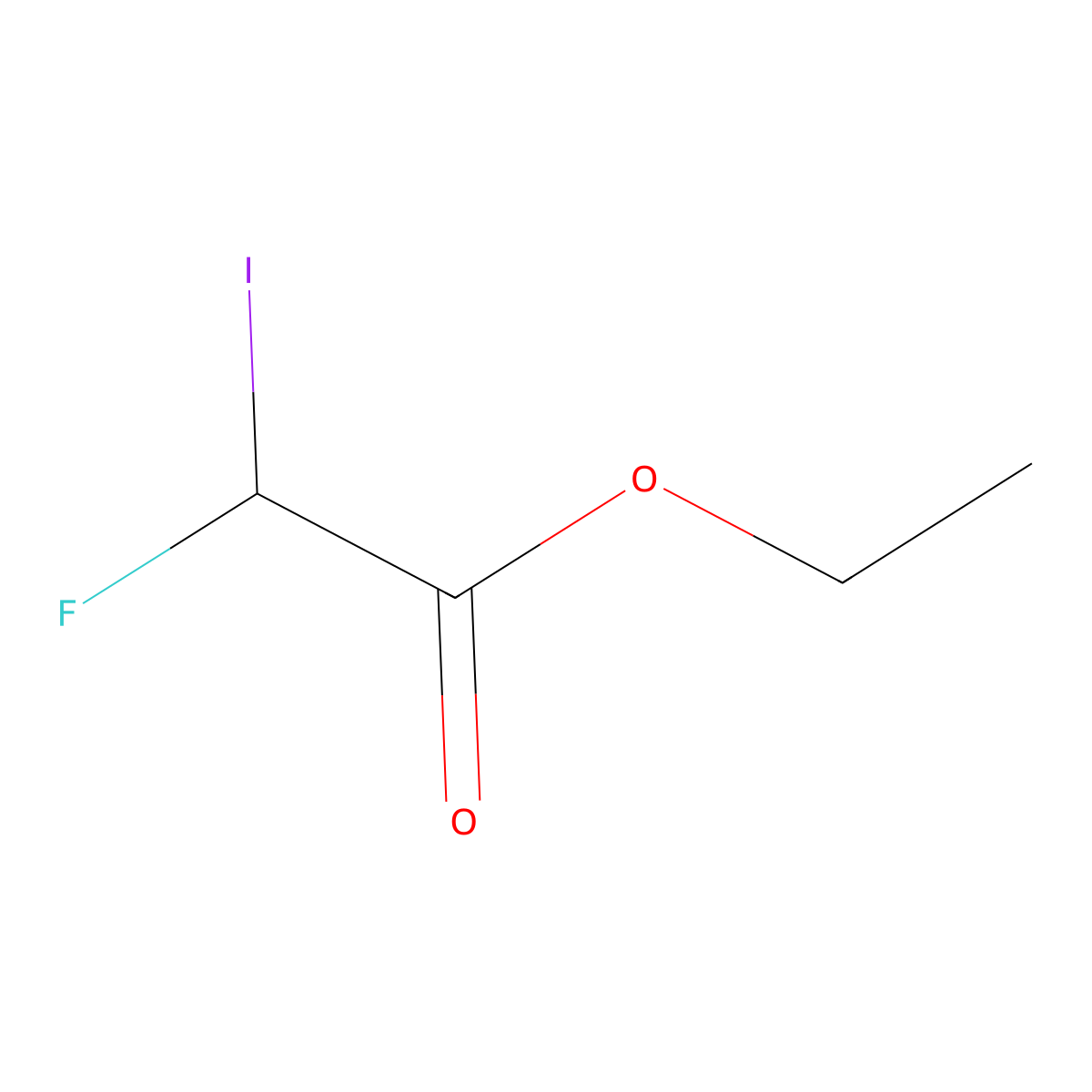 Ethyl fluoroiodoacetate molecular structure, CAS 401-58-1