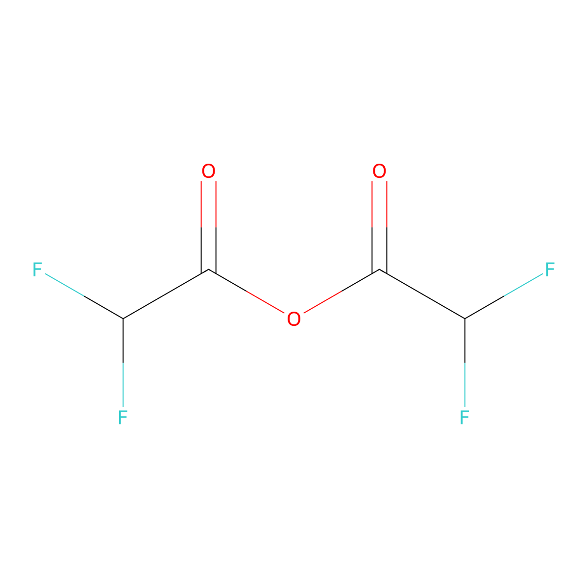Difluoroacetic anhydride molecular structure, CAS 401-67-2