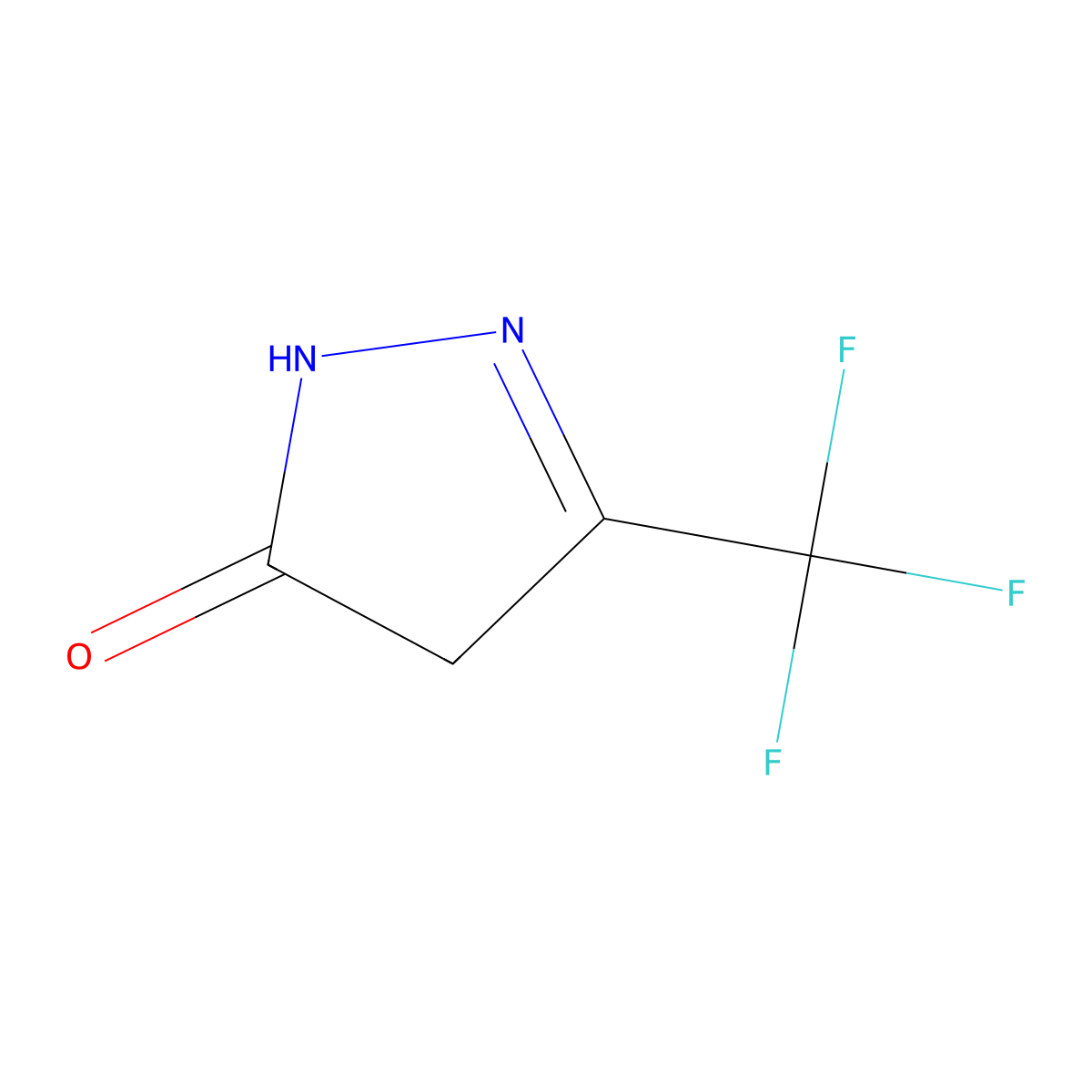 3-(trifluoromethyl)-4,5-dihydro-1H-pyrazol-5-one molecular structure, CAS 401-73-0