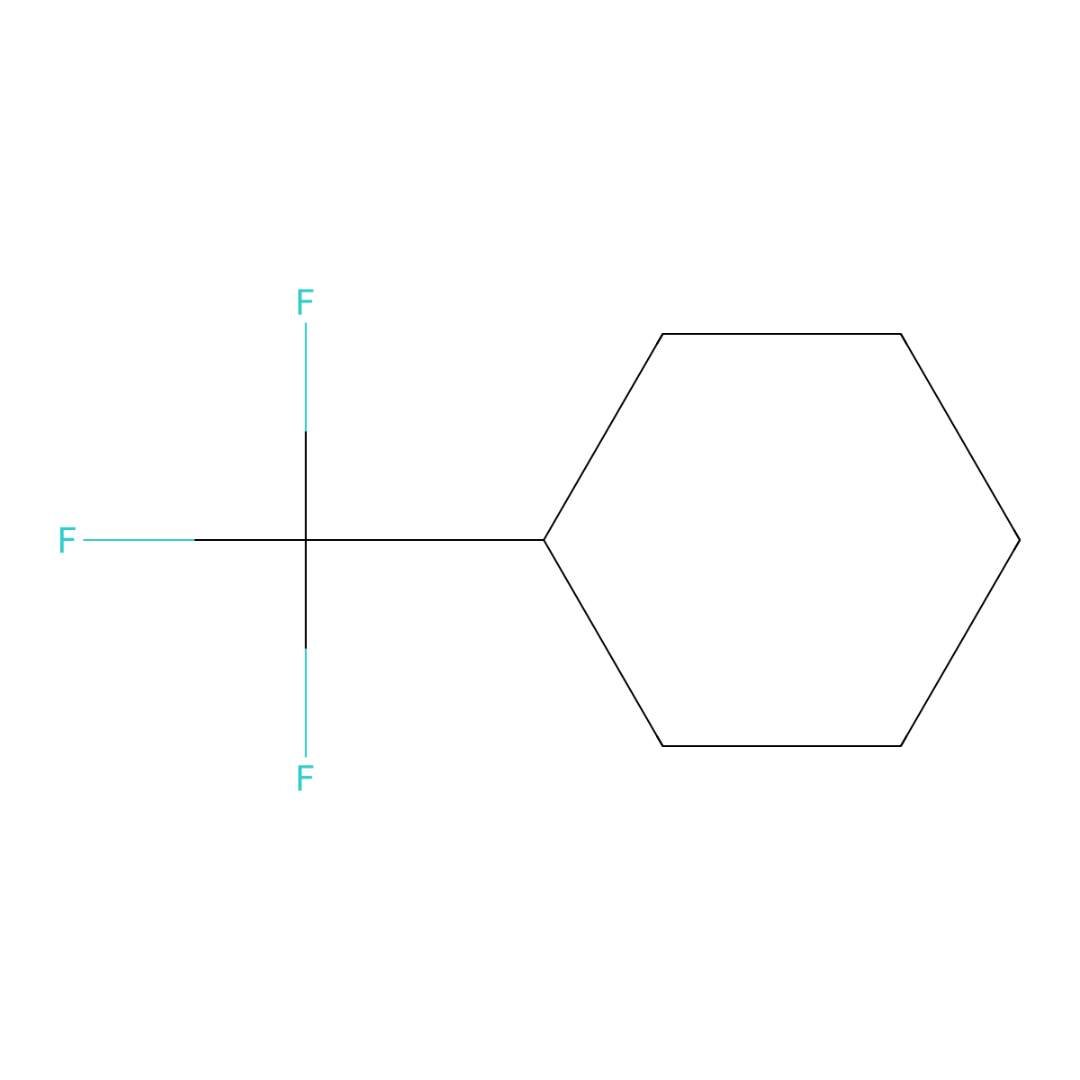 (Trifluoromethyl)cyclohexane molecular structure, CAS 401-75-2