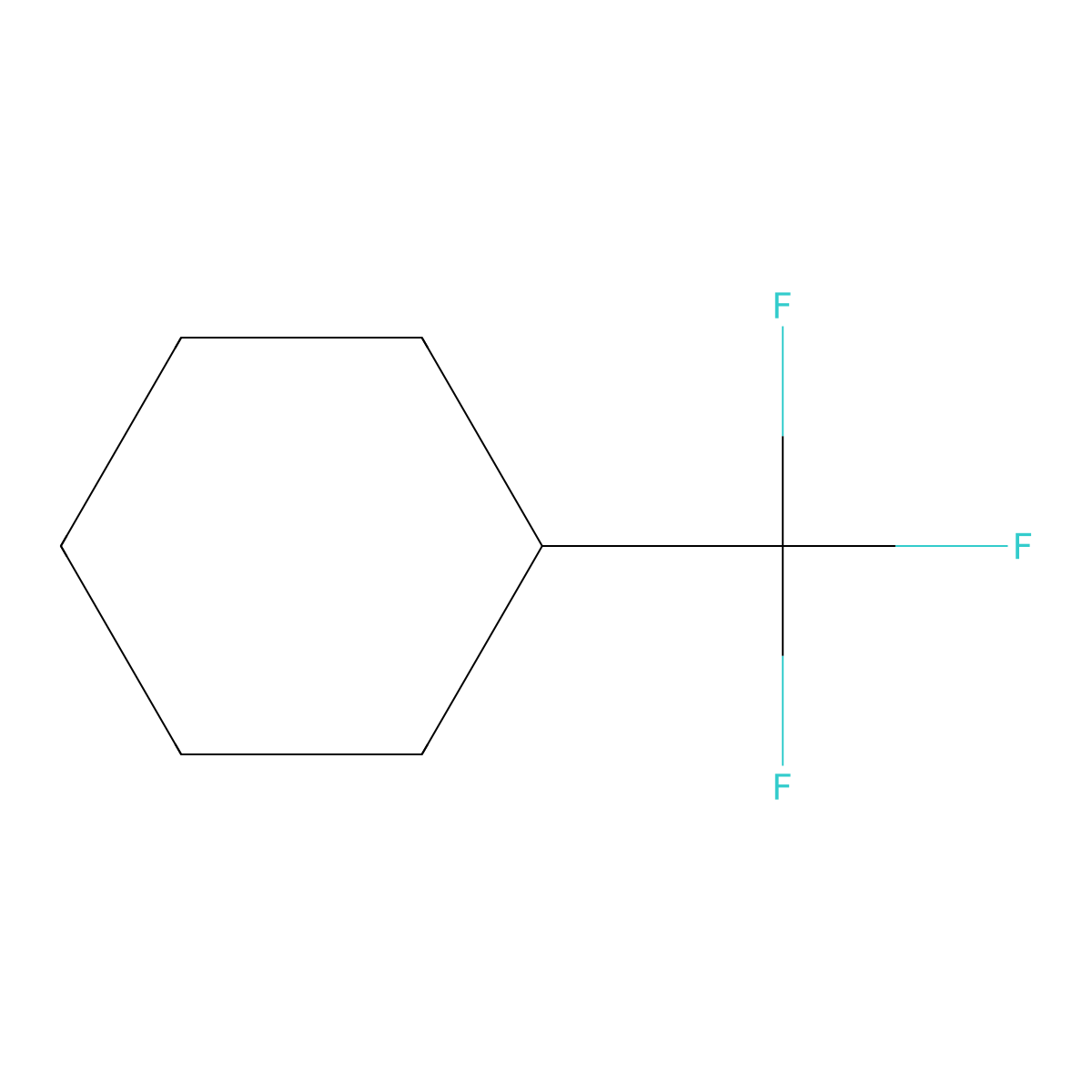 (Trifluoromethyl)cyclohexane molecular structure, CAS 401-75-2