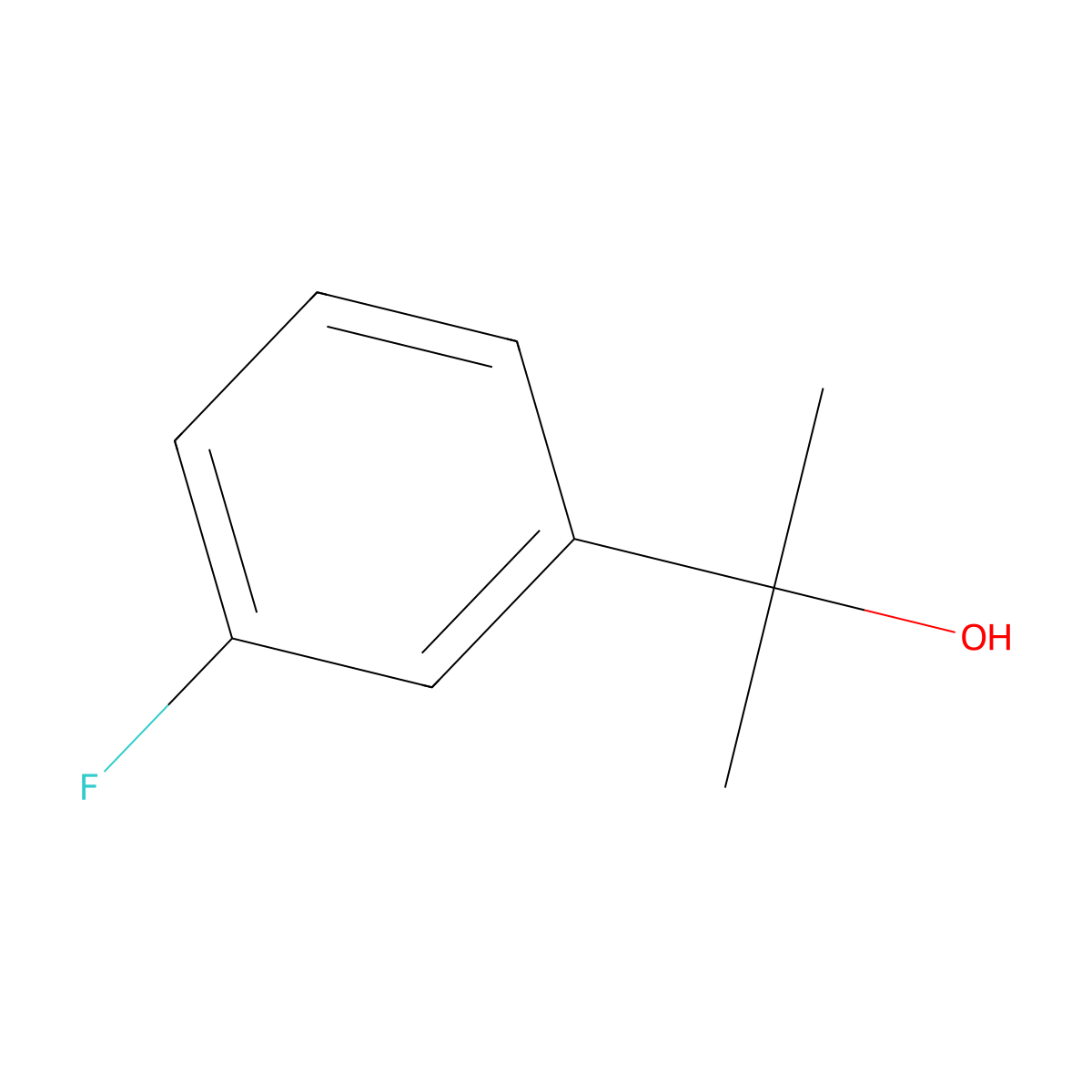 2-(3-Fluorophenyl)propan-2-ol molecular structure, CAS 401-76-3