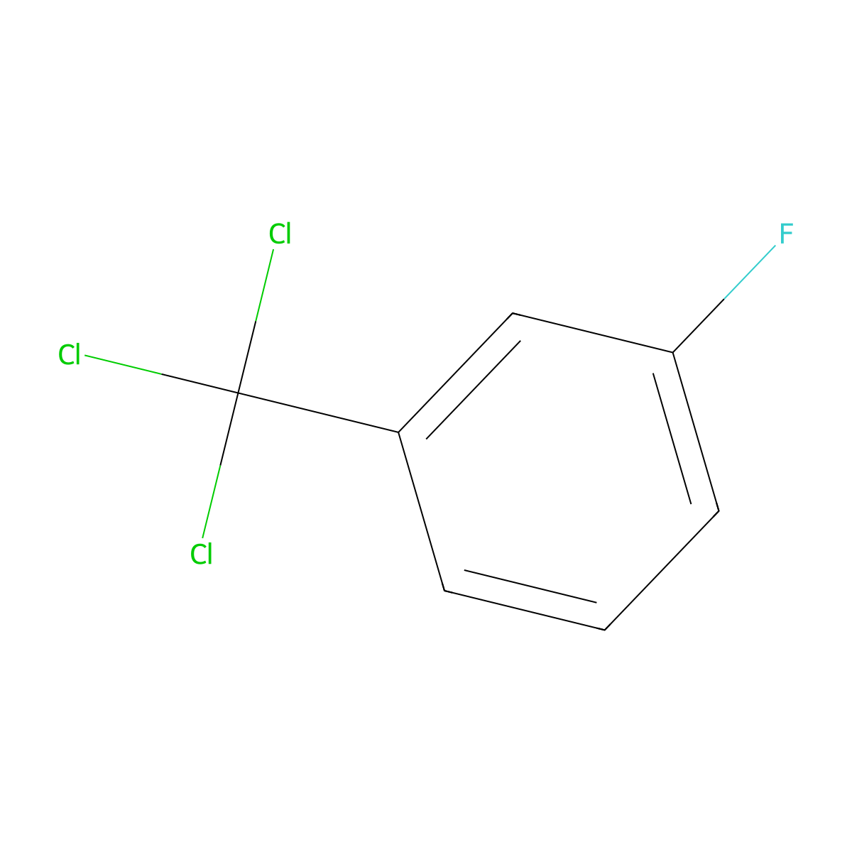 3-Fluorobenzotrichloride molecular structure, CAS 401-77-4