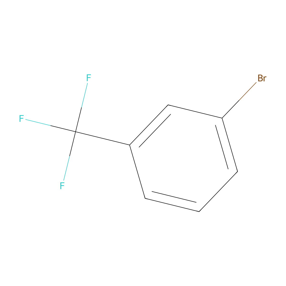 Benzene, 1-bromo-3-(trifluoromethyl)- molecular structure, CAS 401-78-5