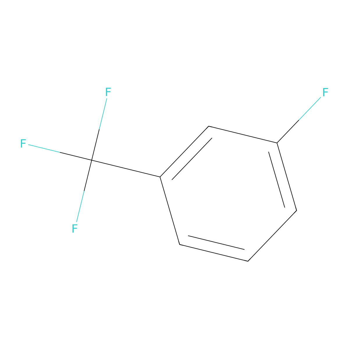 alpha,alpha,alpha,3-Tetrafluorotoluene molecular structure, CAS 401-80-9