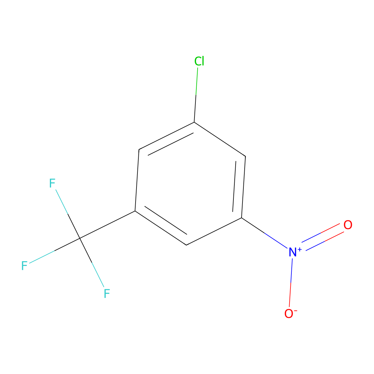 3-Chloro-5-nitrobenzotrifluoride molecular structure, CAS 401-93-4