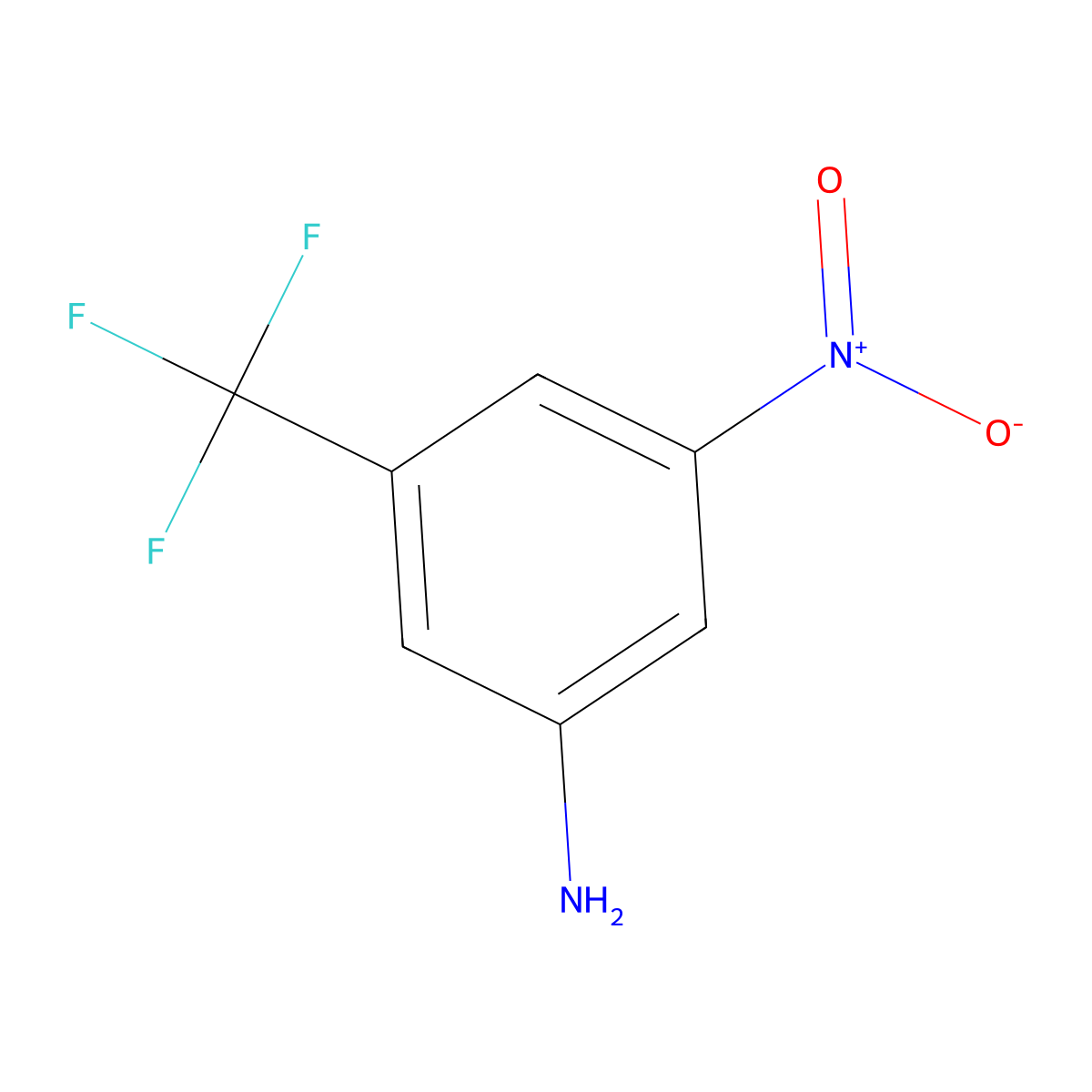 3-Nitro-5-(trifluoromethyl)aniline molecular structure, CAS 401-94-5