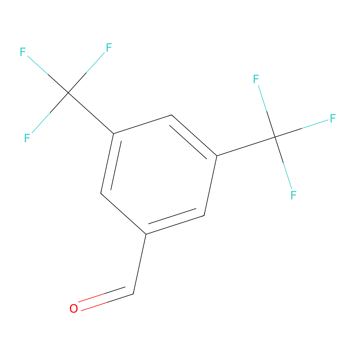 3,5-Bis(trifluoromethyl)benzaldehyde molecular structure, CAS 401-95-6