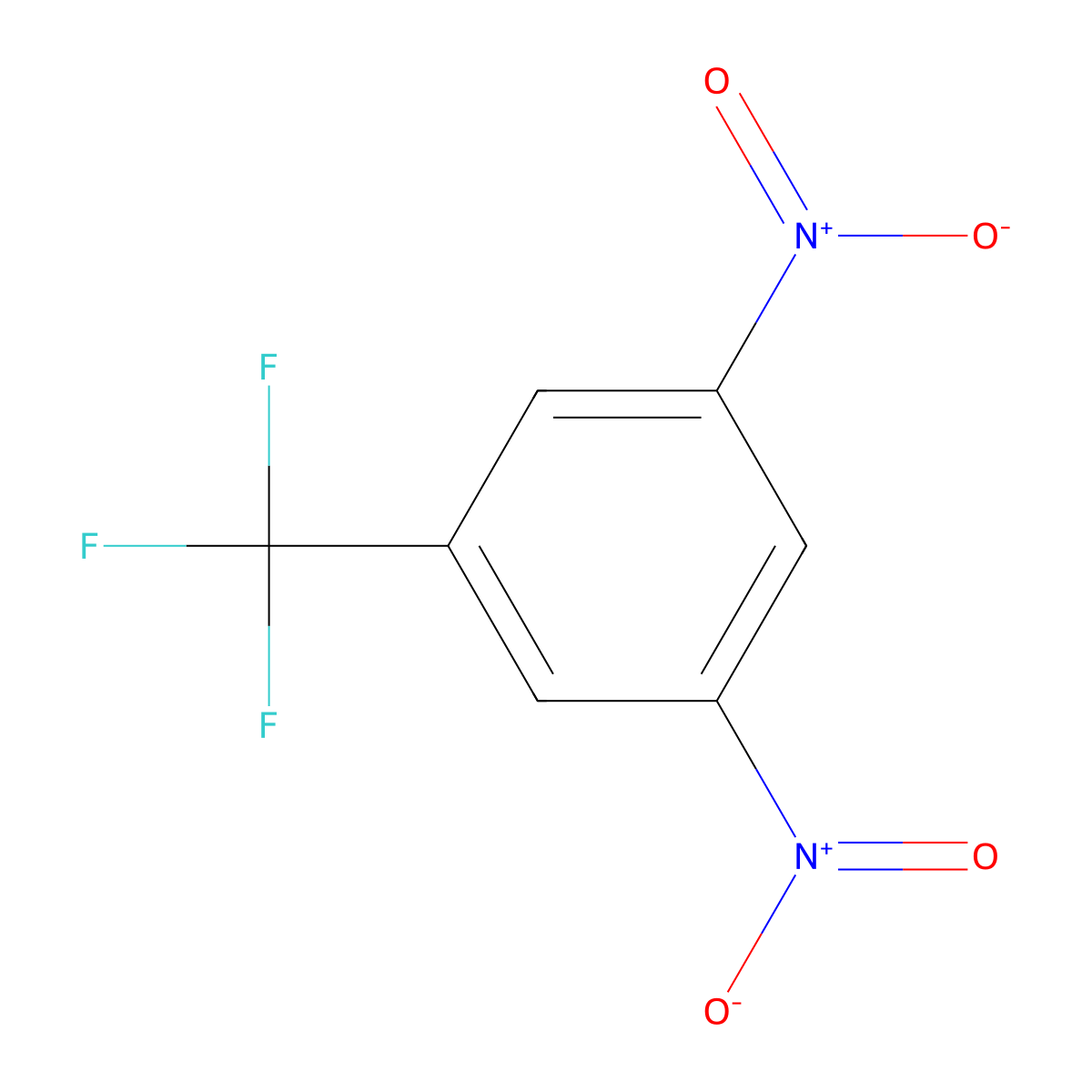 alpha,alpha,alpha-Trifluoro-3,5-dinitrotoluene molecular structure, CAS 401-99-0
