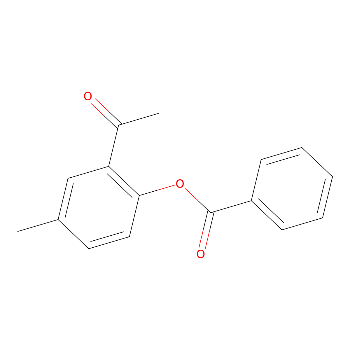 2-Acetyl-4-methylphenyl benzoate molecular structure, CAS 4010-19-9