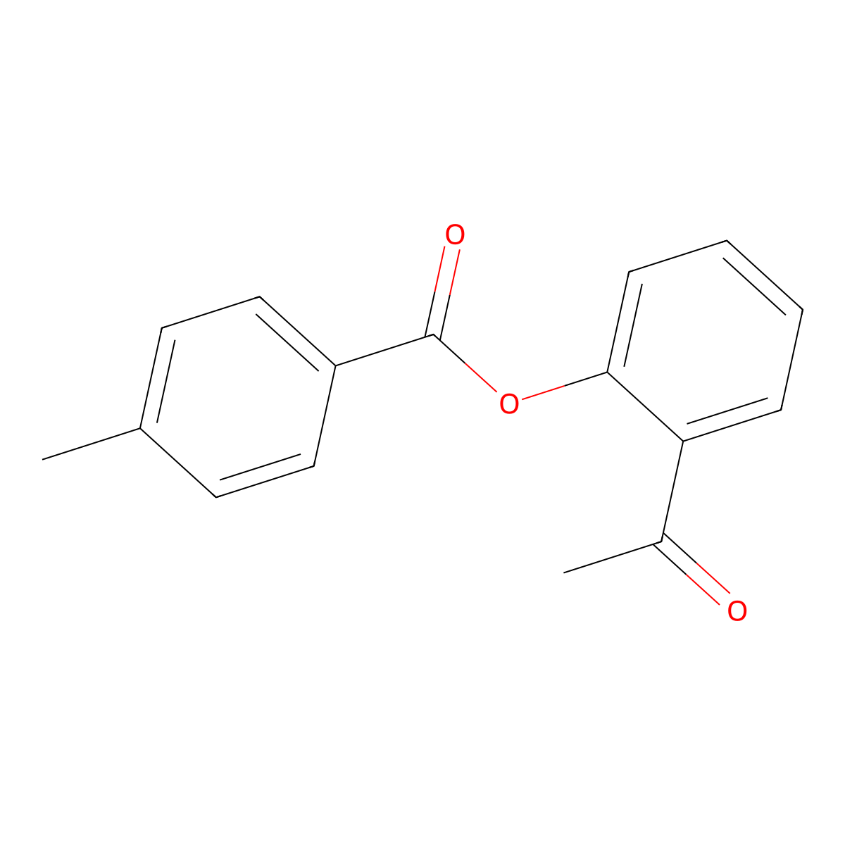 2-Acetylphenyl 4-methylbenzoate molecular structure, CAS 4010-26-8