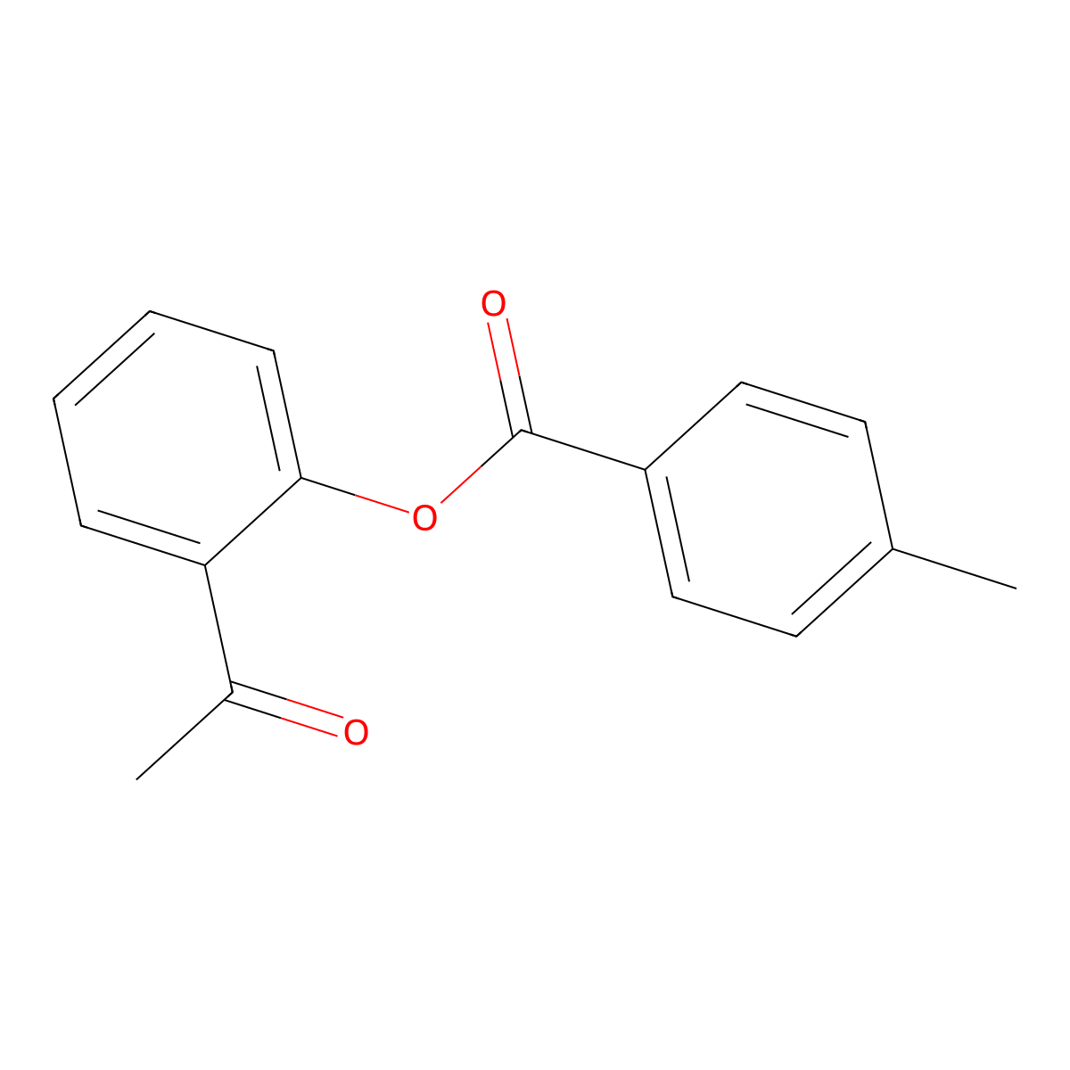 2-Acetylphenyl 4-methylbenzoate molecular structure, CAS 4010-26-8