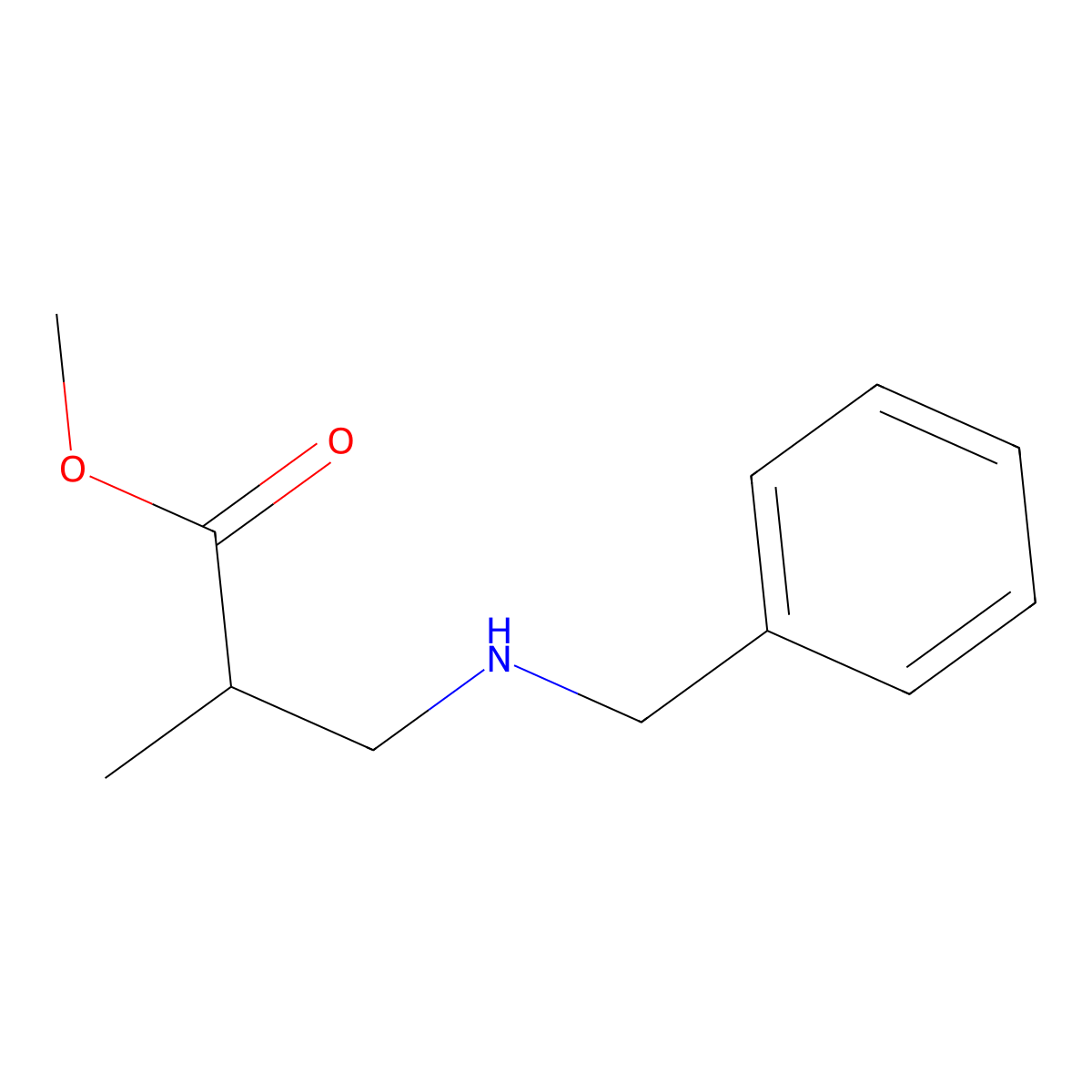 Methyl 3-(benzylamino)-2-methylpropanoate molecular structure, CAS 4010-62-2
