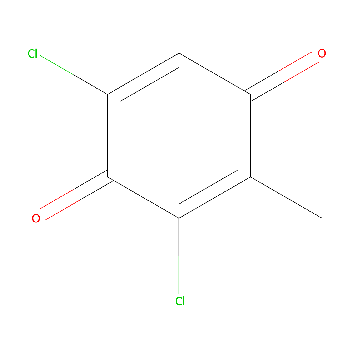 3,5-Dichloro-2-methylcyclohexa-2,5-diene-1,4-dione molecular structure, CAS 40100-98-9