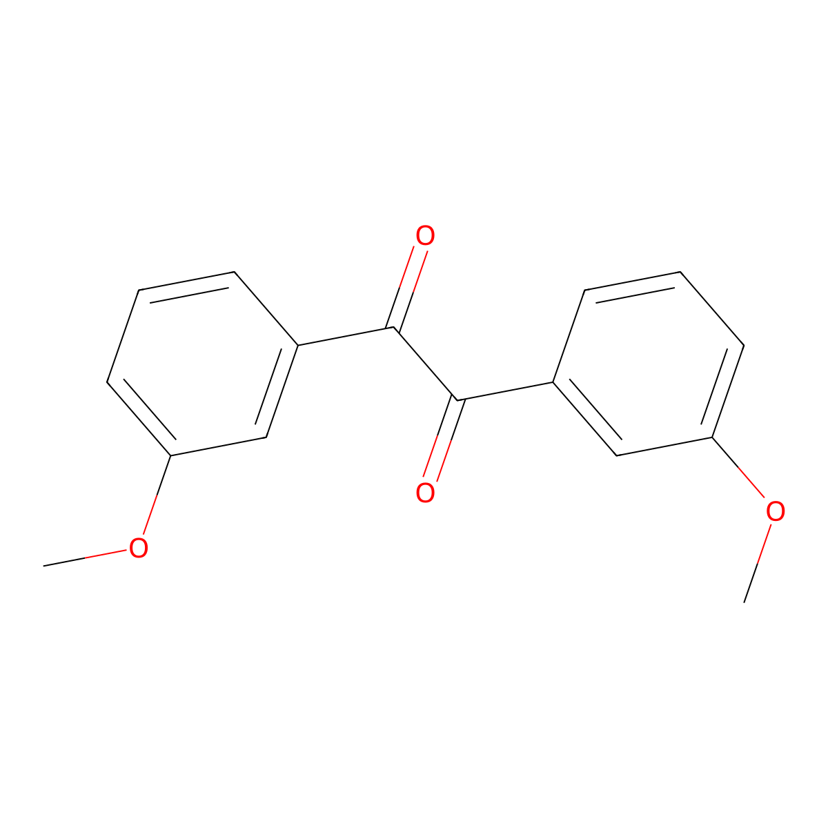 1,2-Ethanedione, 1,2-bis(3-methoxyphenyl)- molecular structure, CAS 40101-17-5