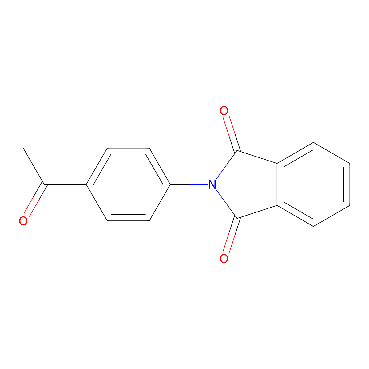 2-(4-Acetyl-phenyl)-isoindole-1,3-dione molecular structure, CAS 40101-59-5