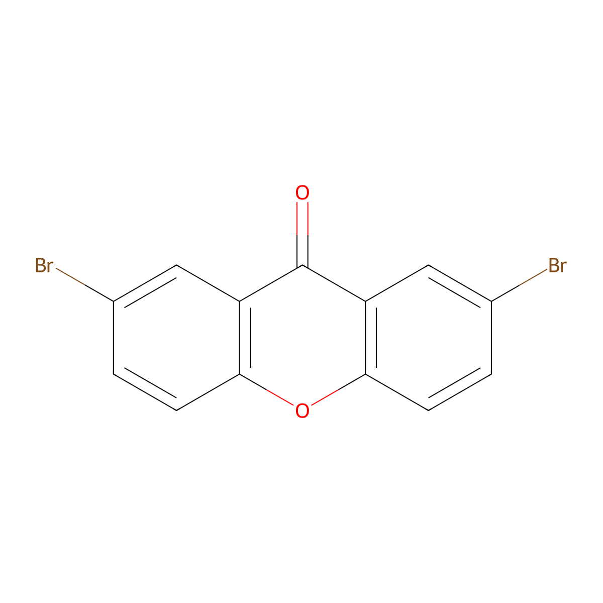 2,7-dibromo-9H-xanthen-9-one molecular structure, CAS 40102-85-0