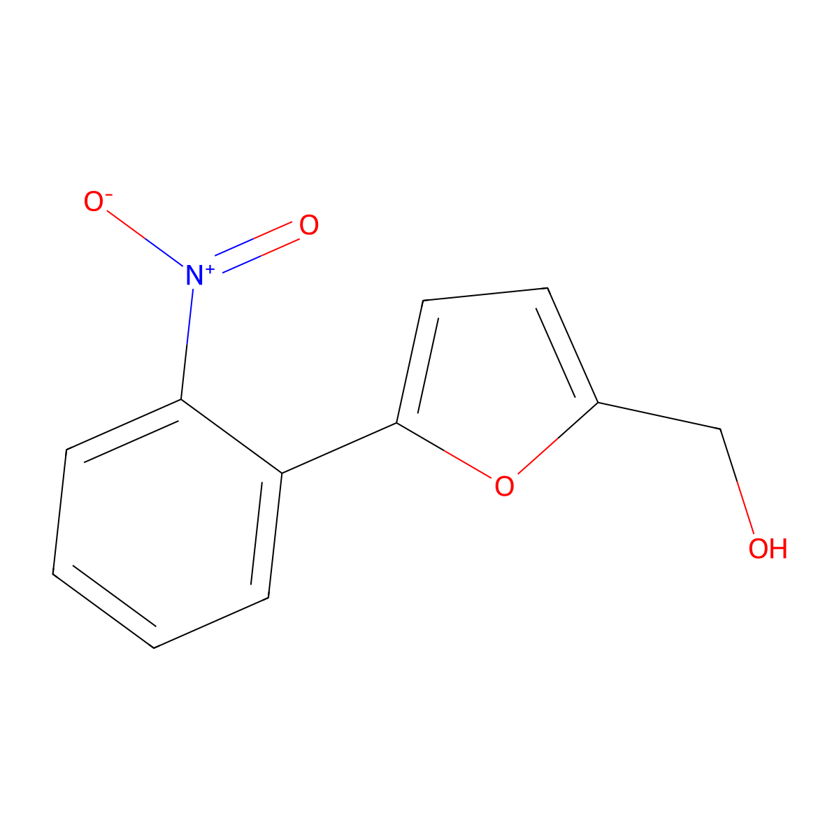 (5-(2-Nitrophenyl)furan-2-yl)methanol molecular structure, CAS 40105-90-6